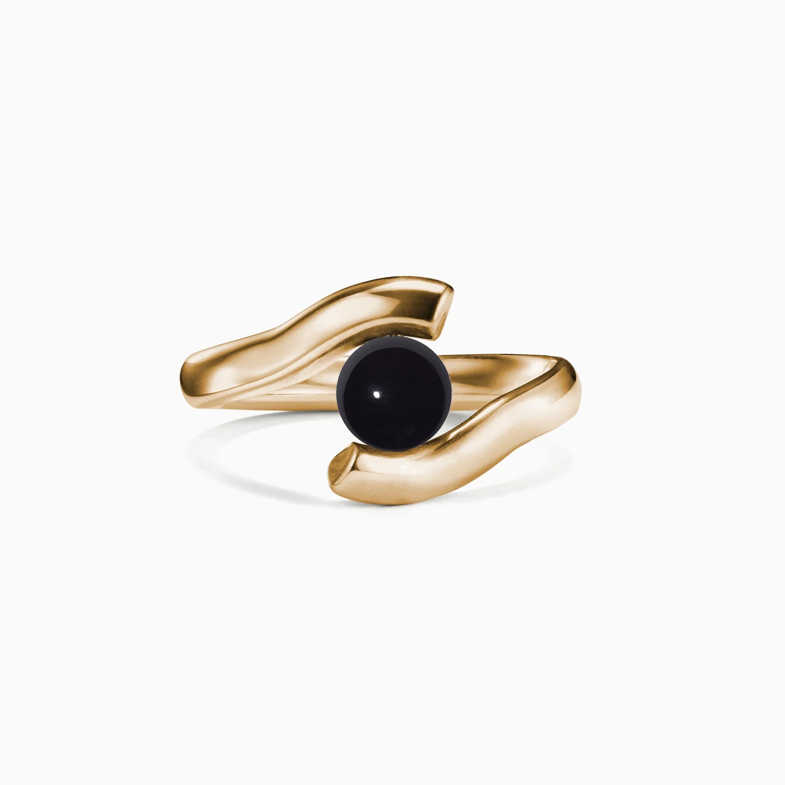 14k solid gold onyx agmes claire ring