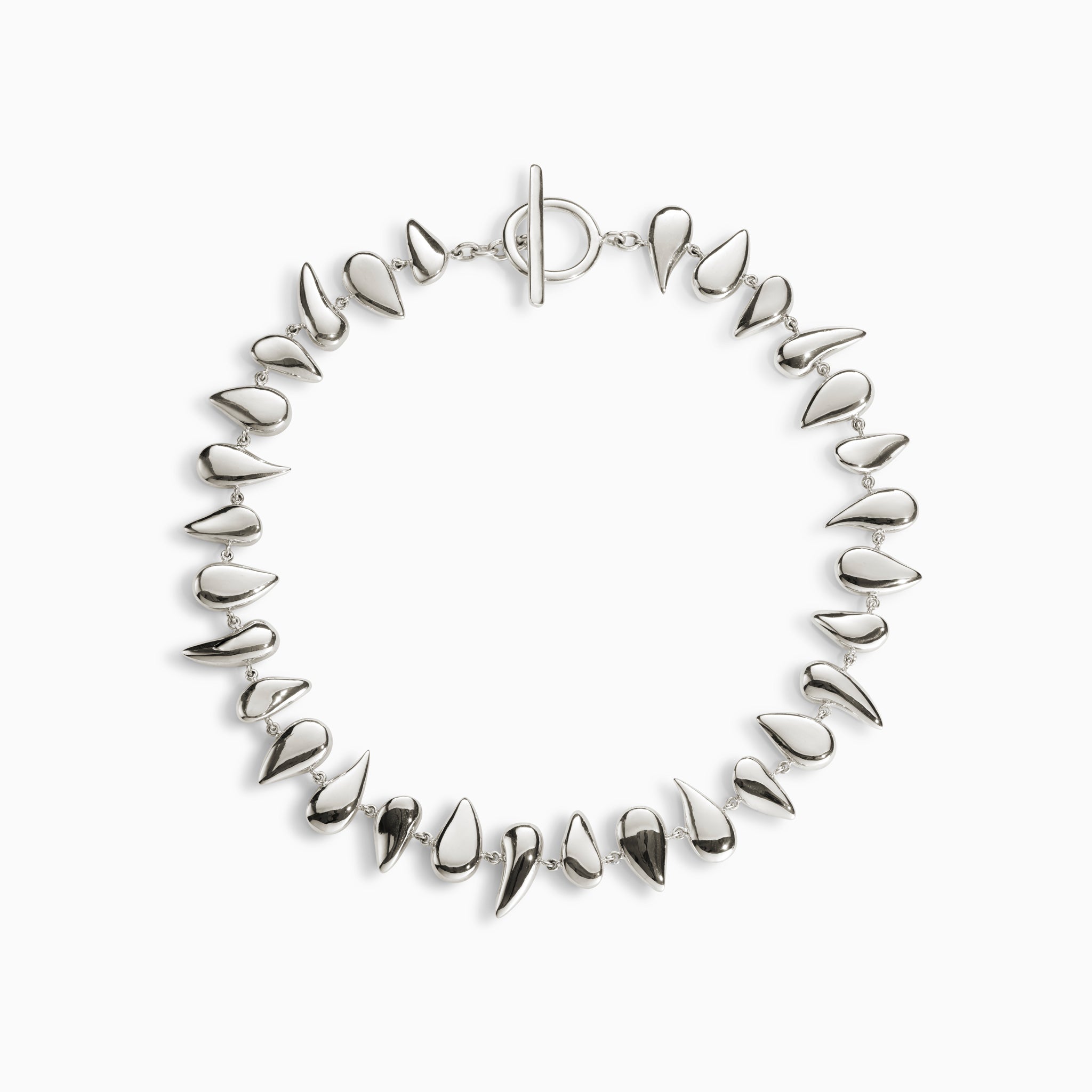 AGMES 0.925 Sterling Silver Flora Necklace.