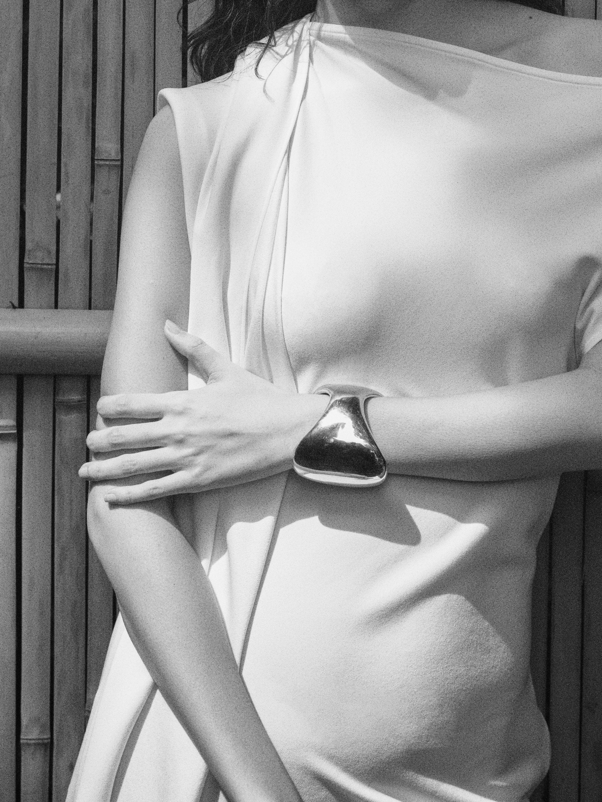 AGMES 0.925 Sterling silver Giselle Cuff. Large Cuff Bracelet.