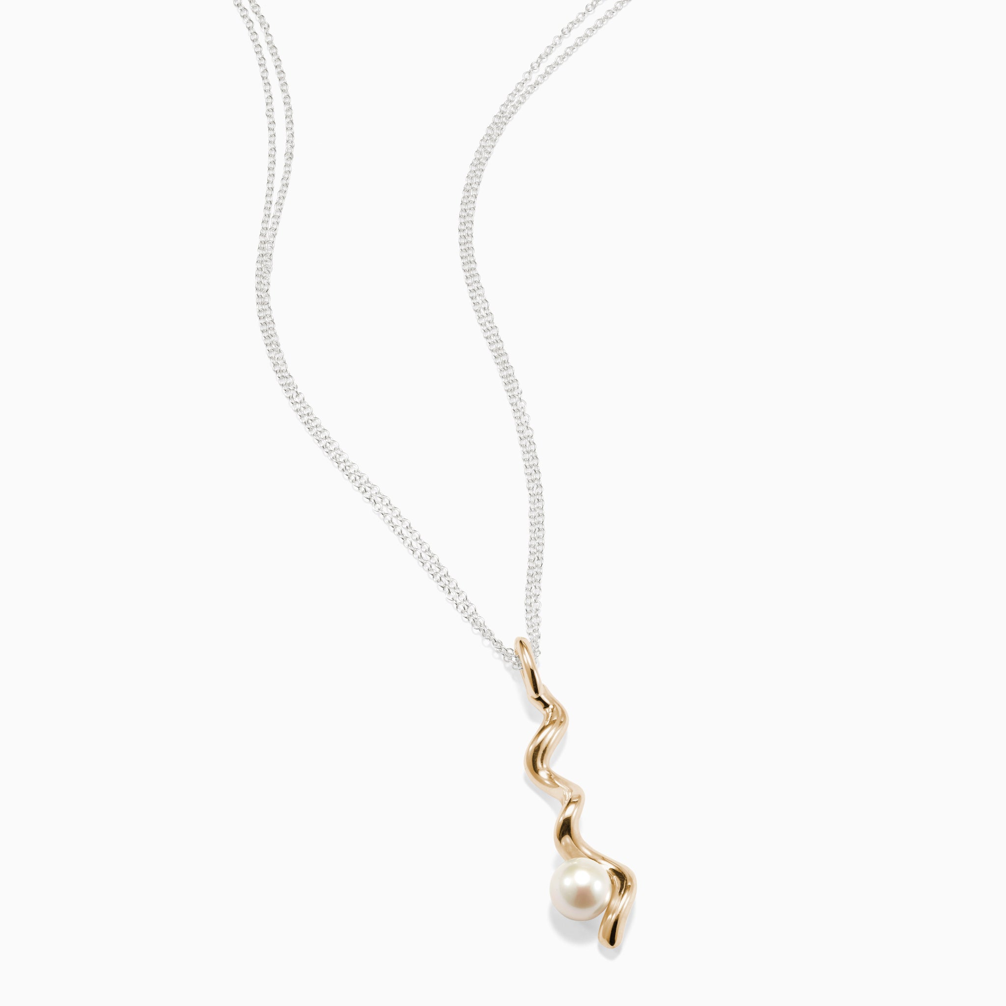 AGMES 18k gold vermeil Teneille Pendant with freshwater pearl accent