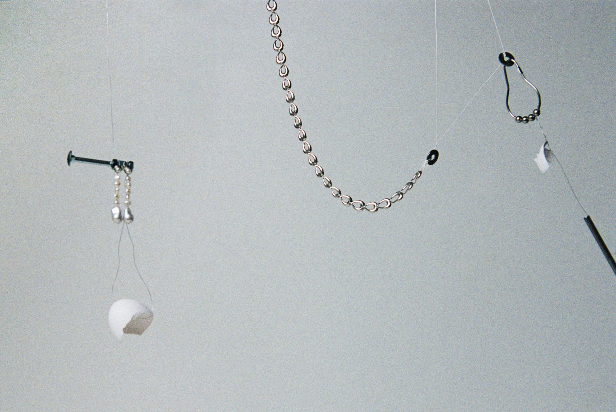 AGMES .925 Sterling Silver Thin Tilda Necklace and Emmanuelle Earrings.