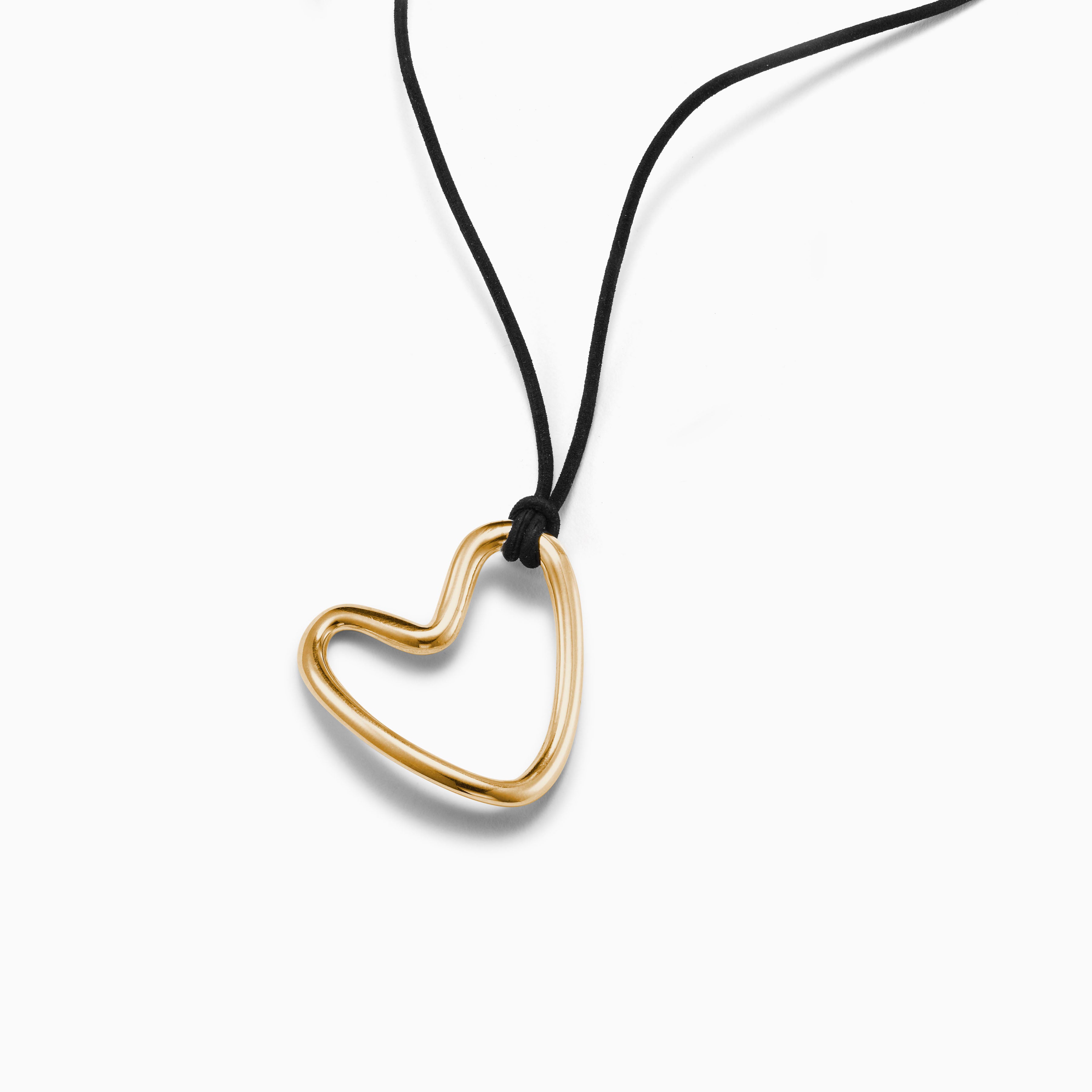 AGMES 18K Gold Vermeil Altun pendant with black suede cord