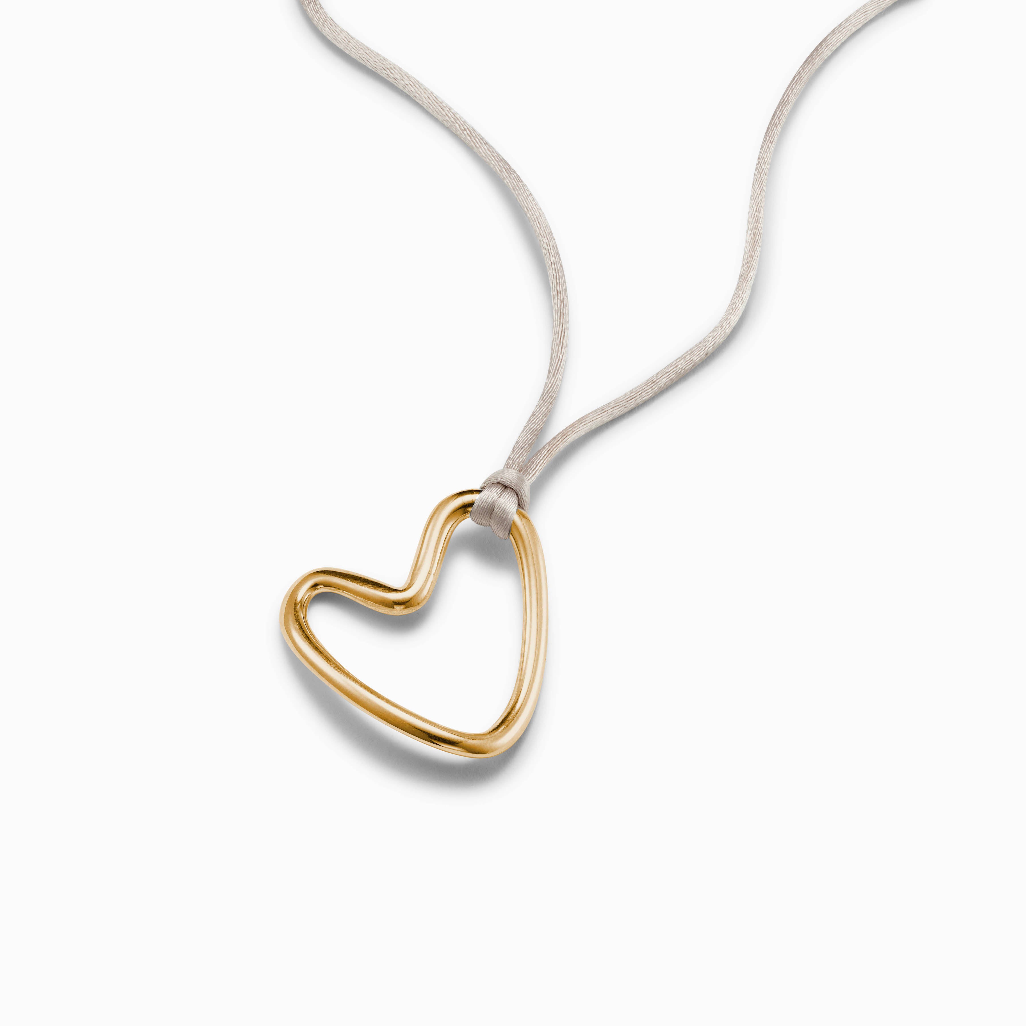 AGMES 18K Gold Vermeil Altun pendant with ivory satin cord