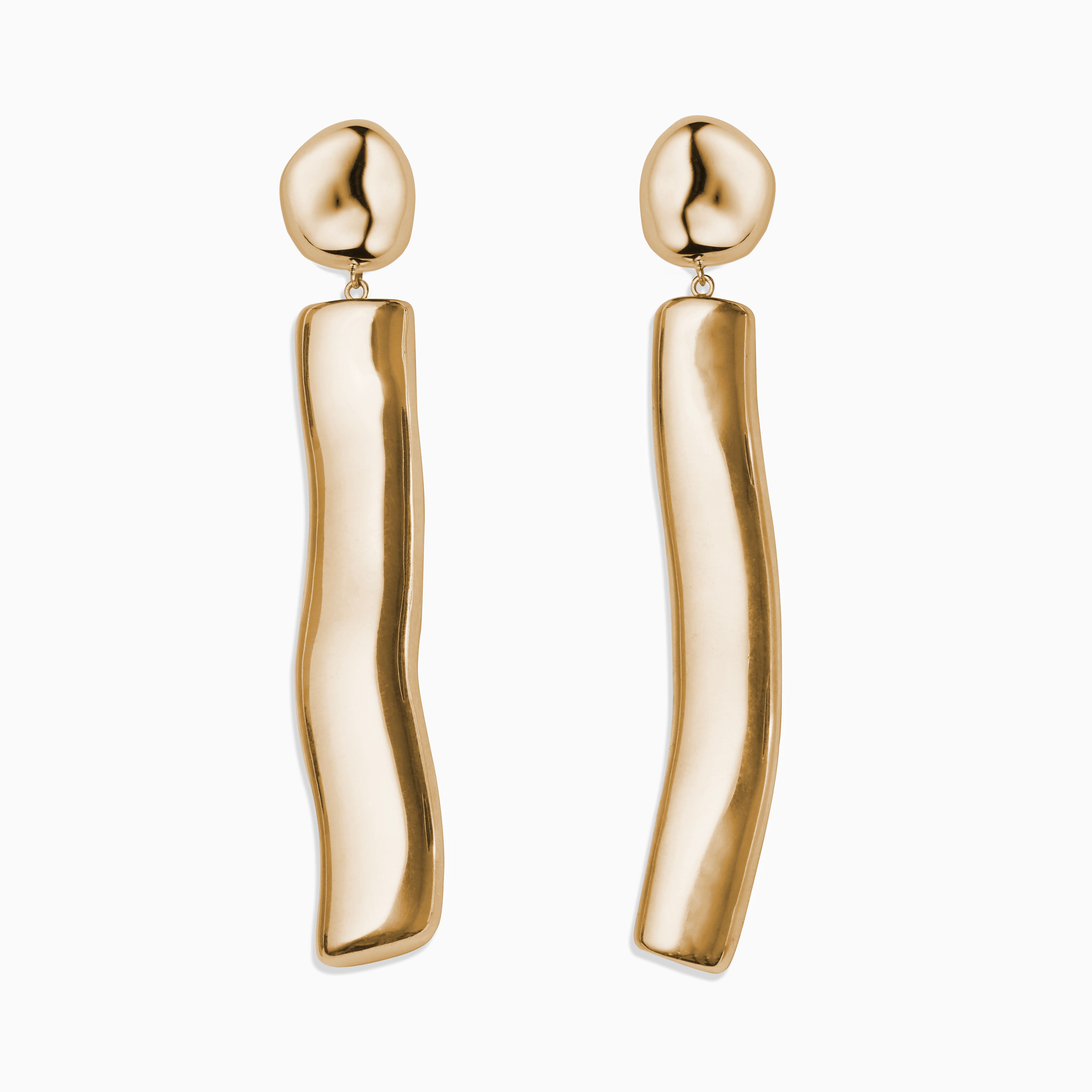 AGMES 18k Yellow Gold Vermeil long Ellsworth Earrings