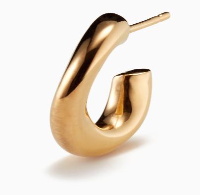 AGMES 18k gold vermeil mini hoop earrings.
