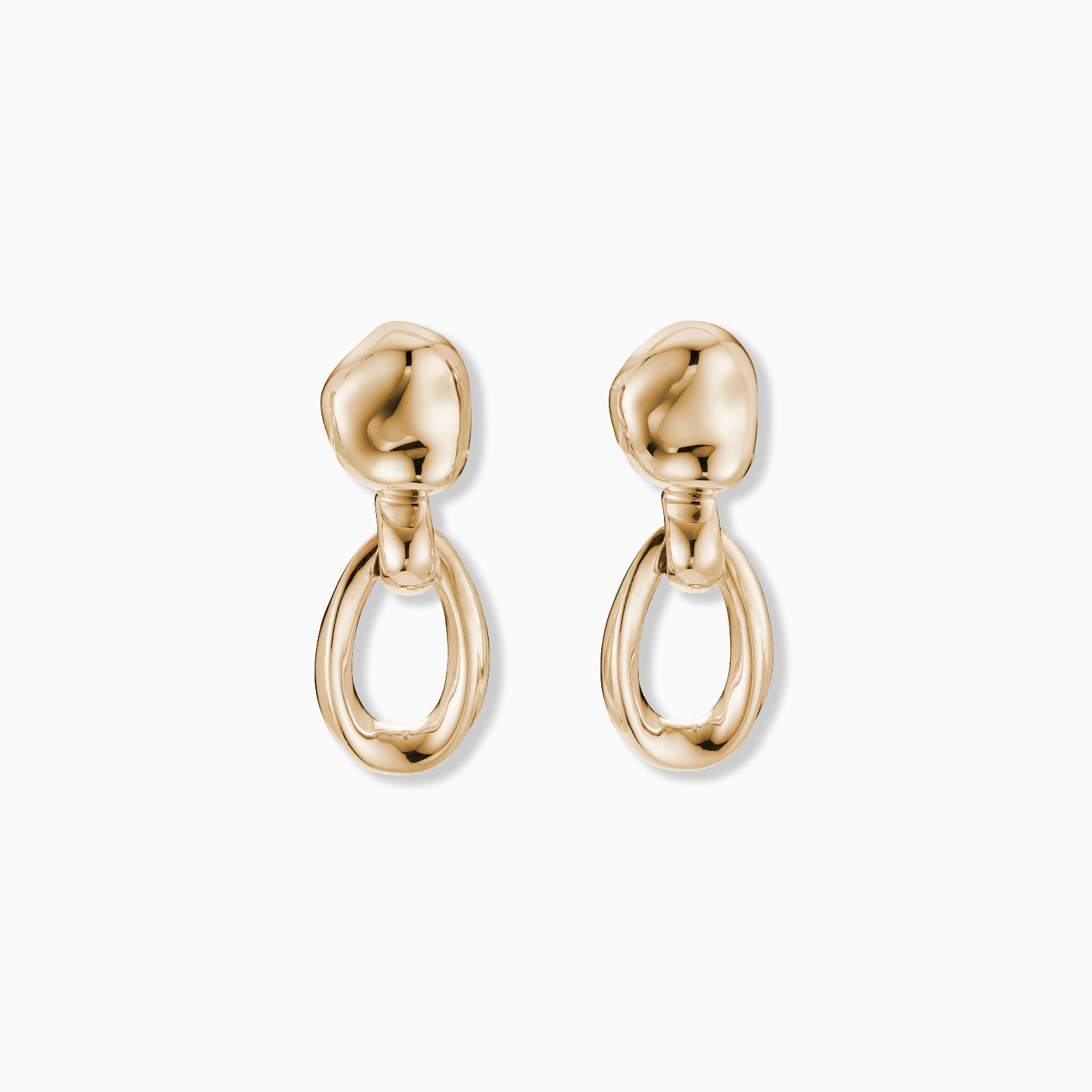 AGMES Sacha Earrings 18k Gold Vermeil 1" long.