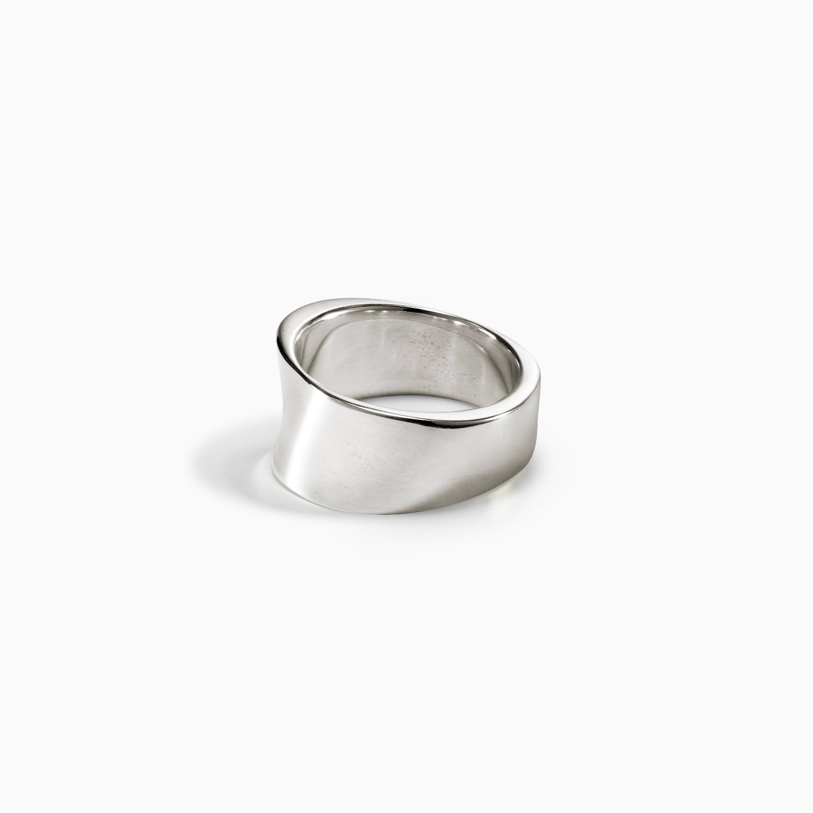 AGMES .925 Sterling Silver Astrid Cigar Band Ring.