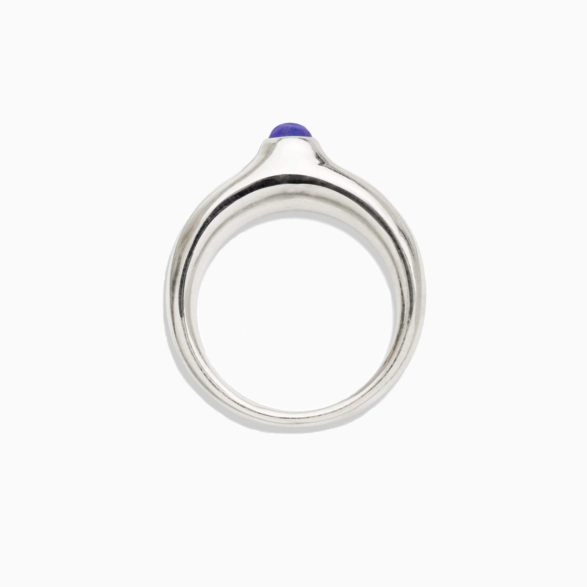 AGMES .925 STERLING SILVER CARA RING WITH LAPIS STONE