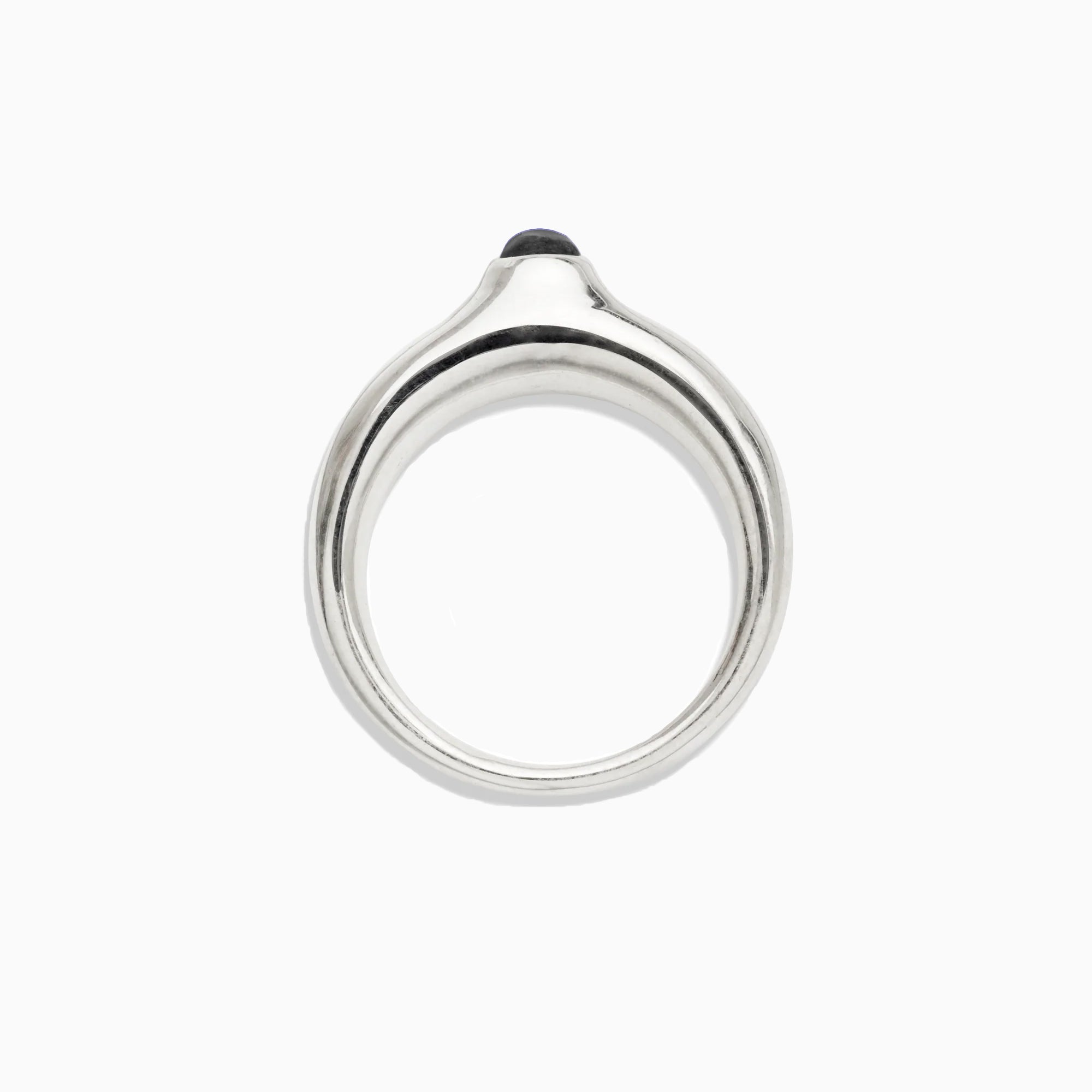 AGMES .925 STERLING SILVER CARA RING WITH ONYX STONE