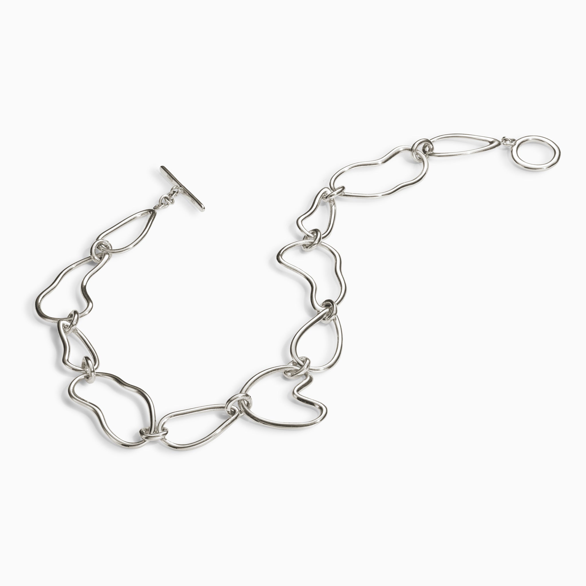 AGMES 0.925 Sterling Silver Altun Necklace with T-Bar Clasp