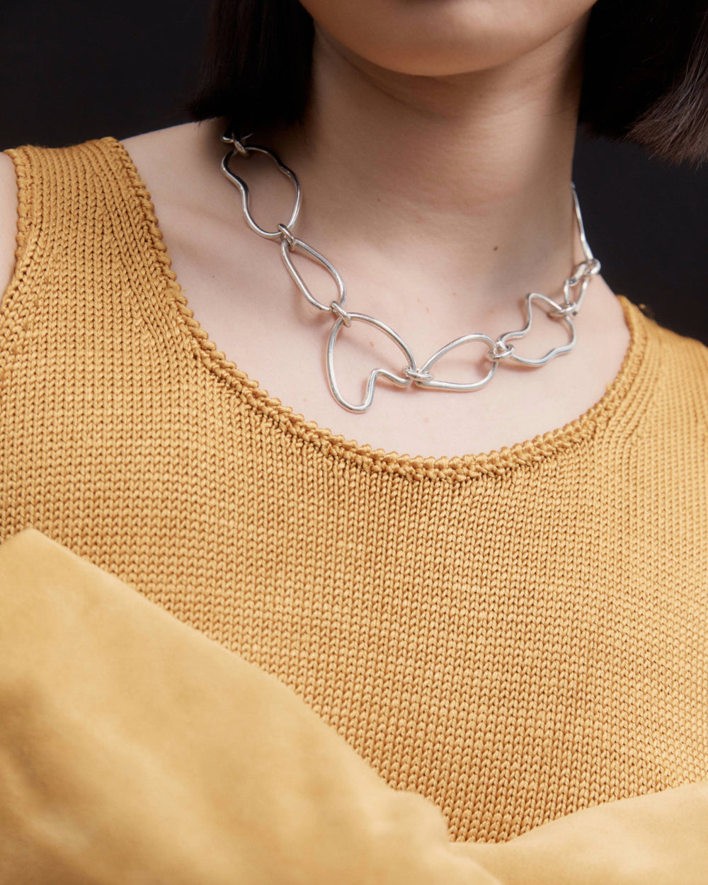AGMES 0.925 Sterling Silver Altun Necklace with T-Bar Clasp