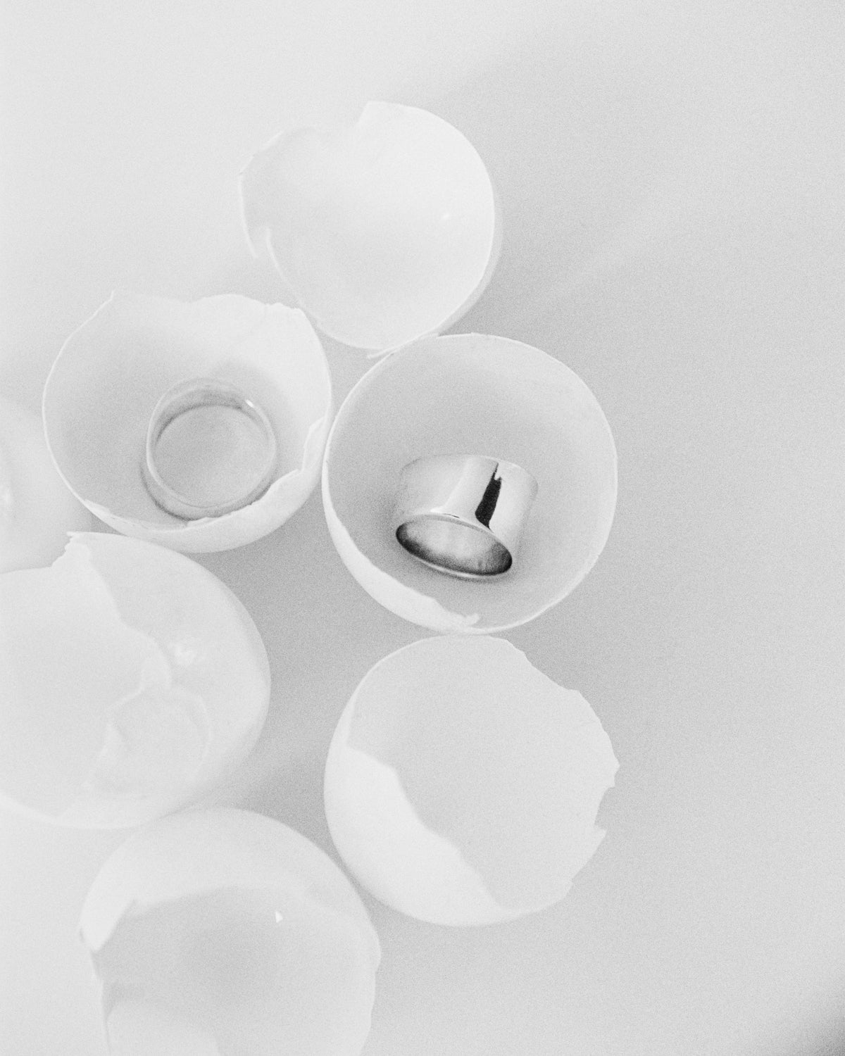 AGMES .925 Sterling Silver Astrid Cigar Band Rings.