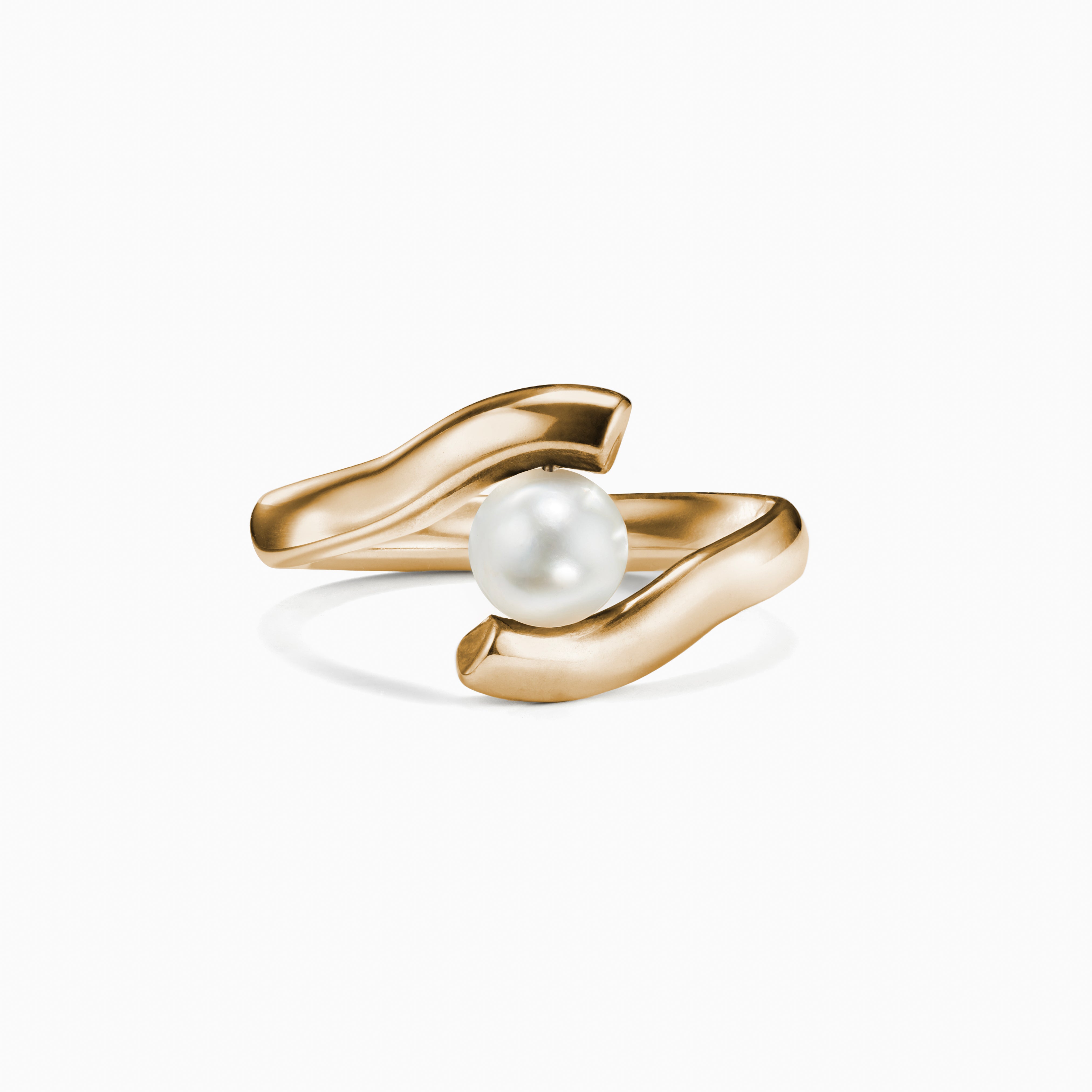 AGMES 18K Gold Vermeil Sculpted Heart Pendant with Freshwater Pearl Center.
