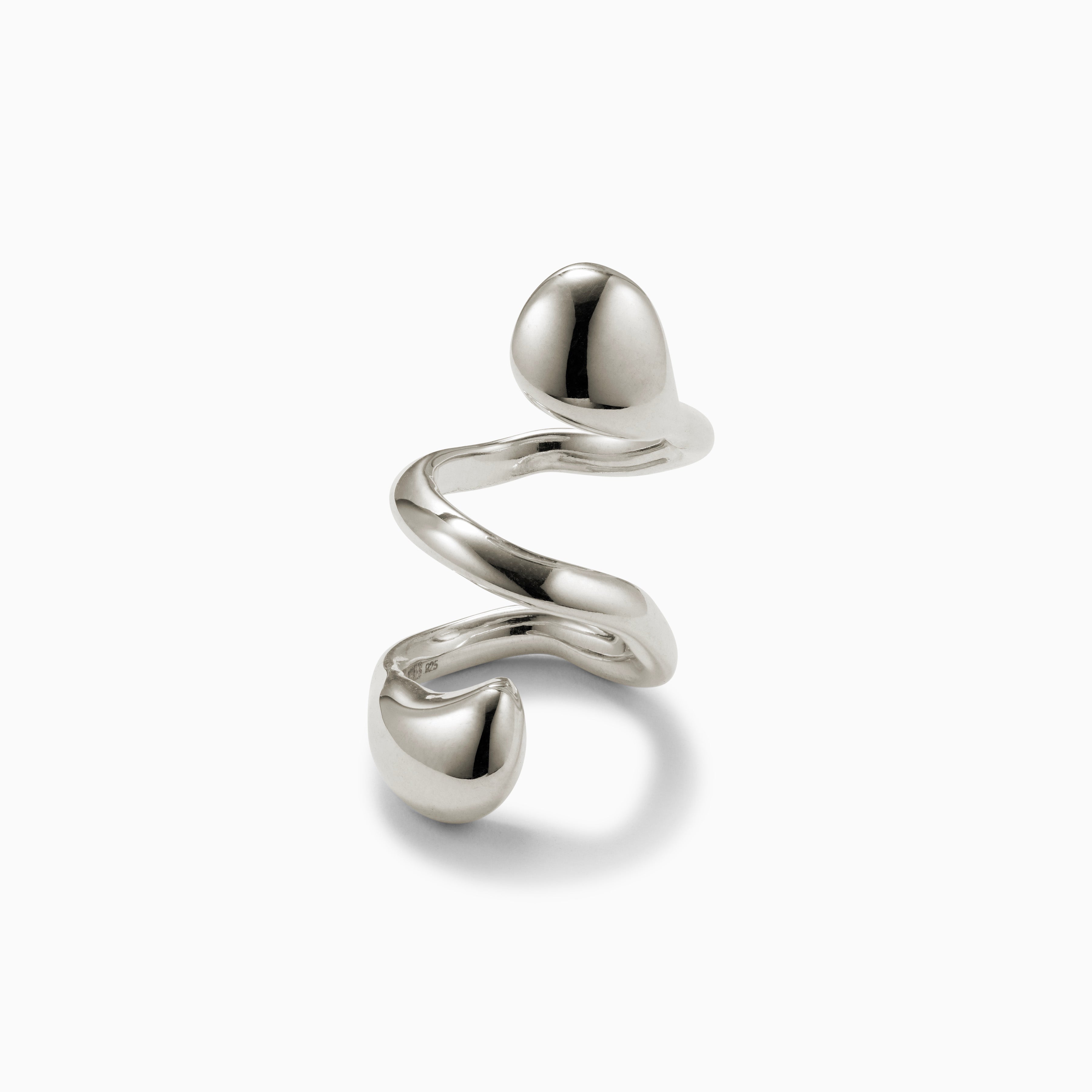 AGMES .925 Sterling Silver Dual Flora Ring.
