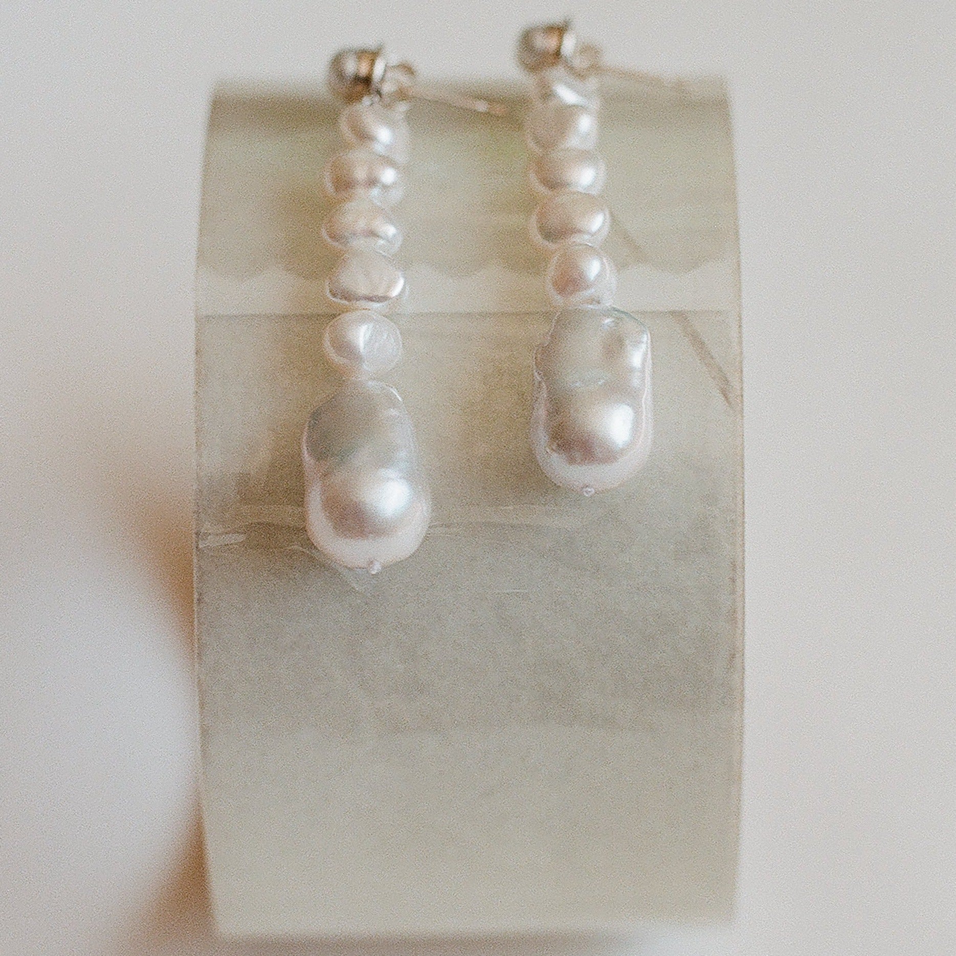 AGMES pearl drop earrings 0.925 sterling silver.