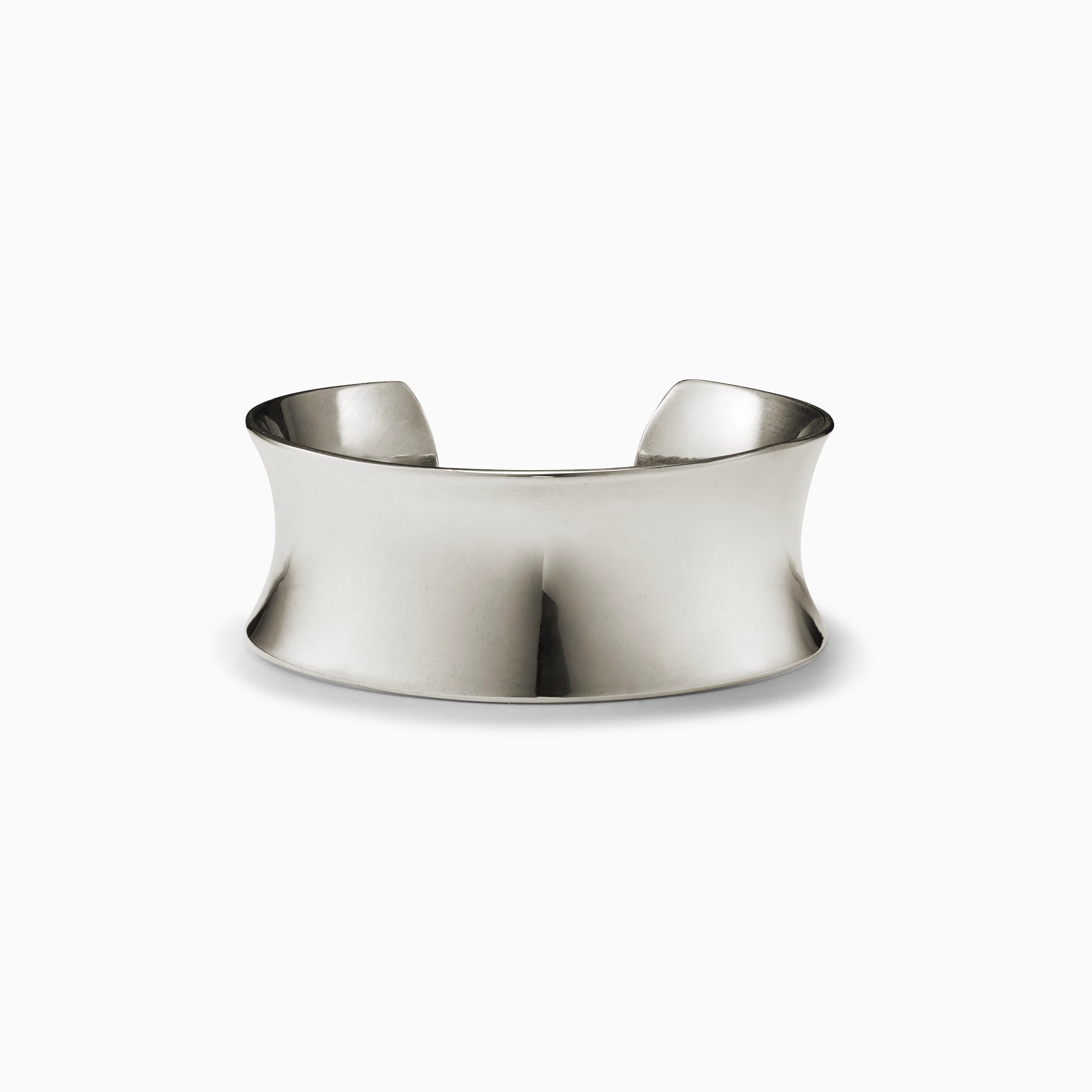 AGMES 0.925 sterling silver Georgia Cuff. Simple Sculpted Modern Cuff Bracelet