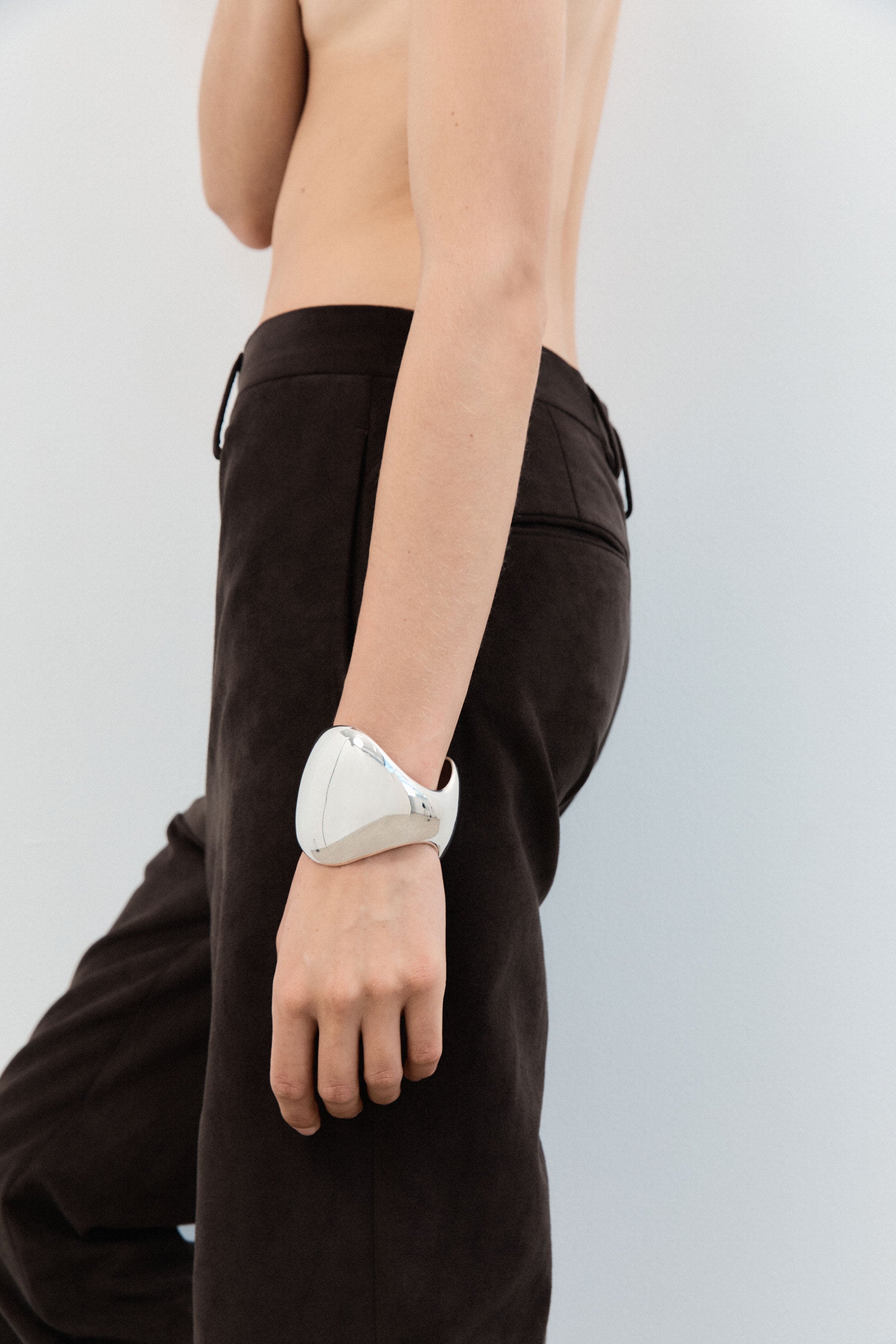 AGMES 0.925 Sterling silver Giselle Cuff. Large Cuff Bracelet.