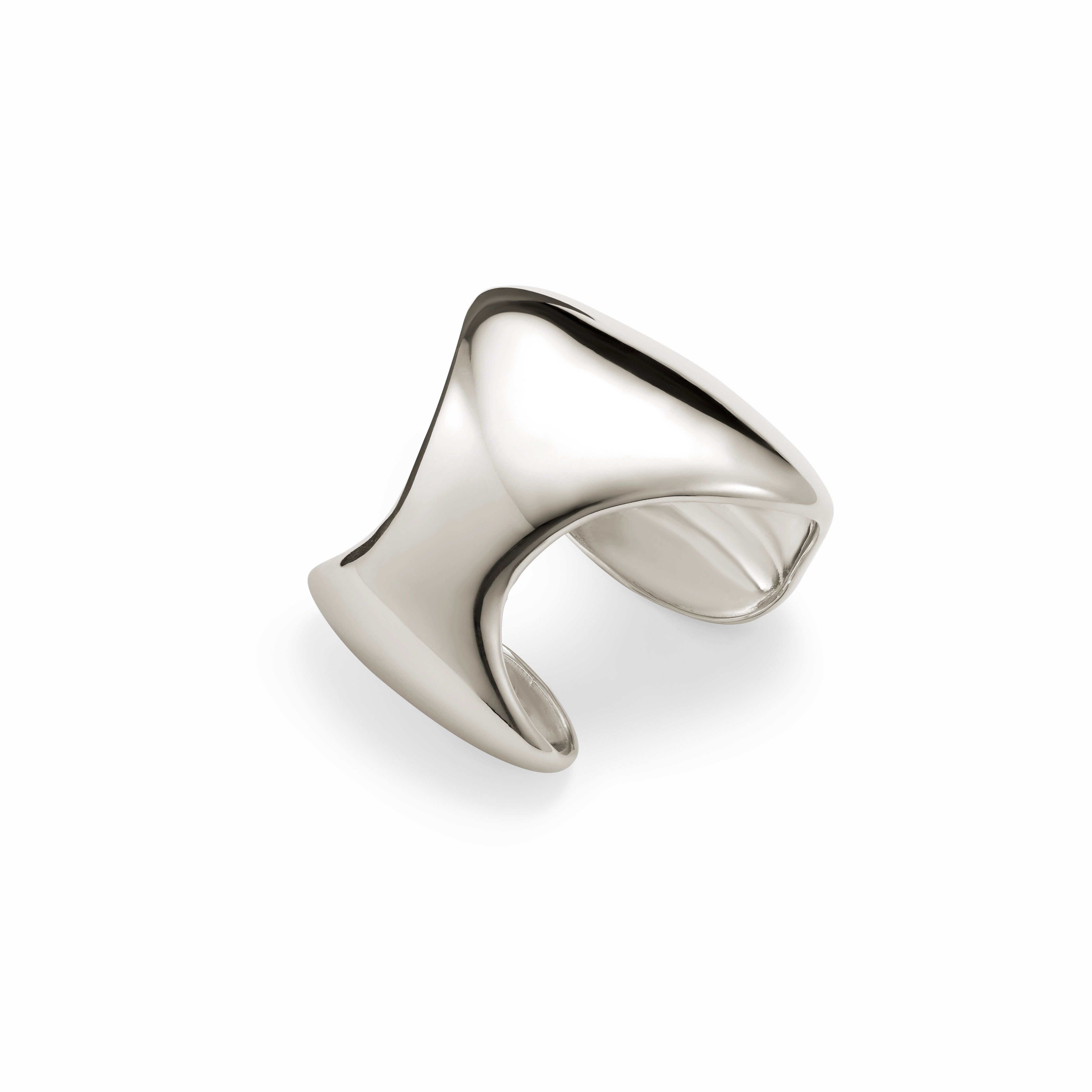 AGMES 0.925 Sterling Silver Giselle Cuff. Large Cuff Bracelet.