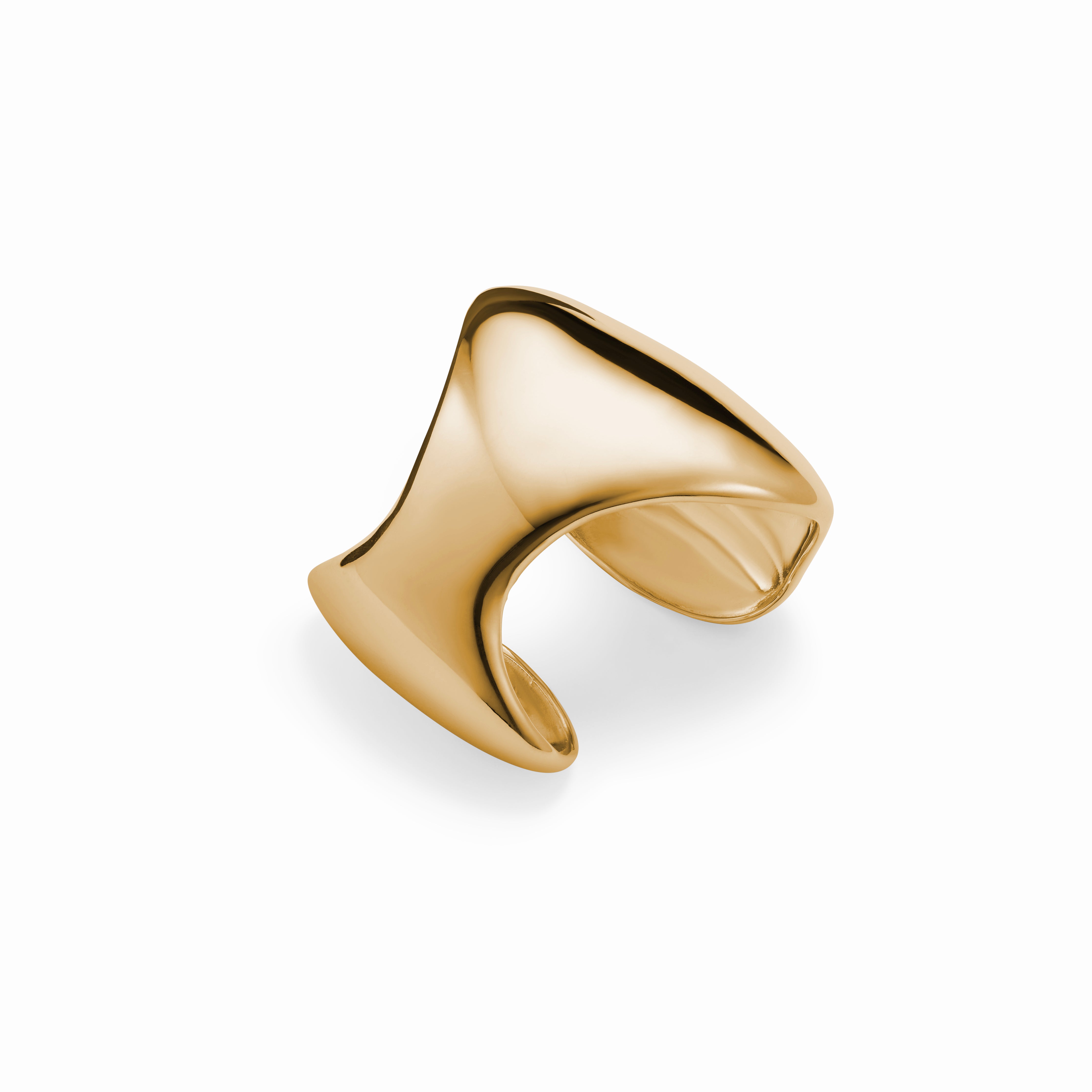 AGMES 18k Gold Vermeil Giselle Cuff. Large Cuff Bracelet.