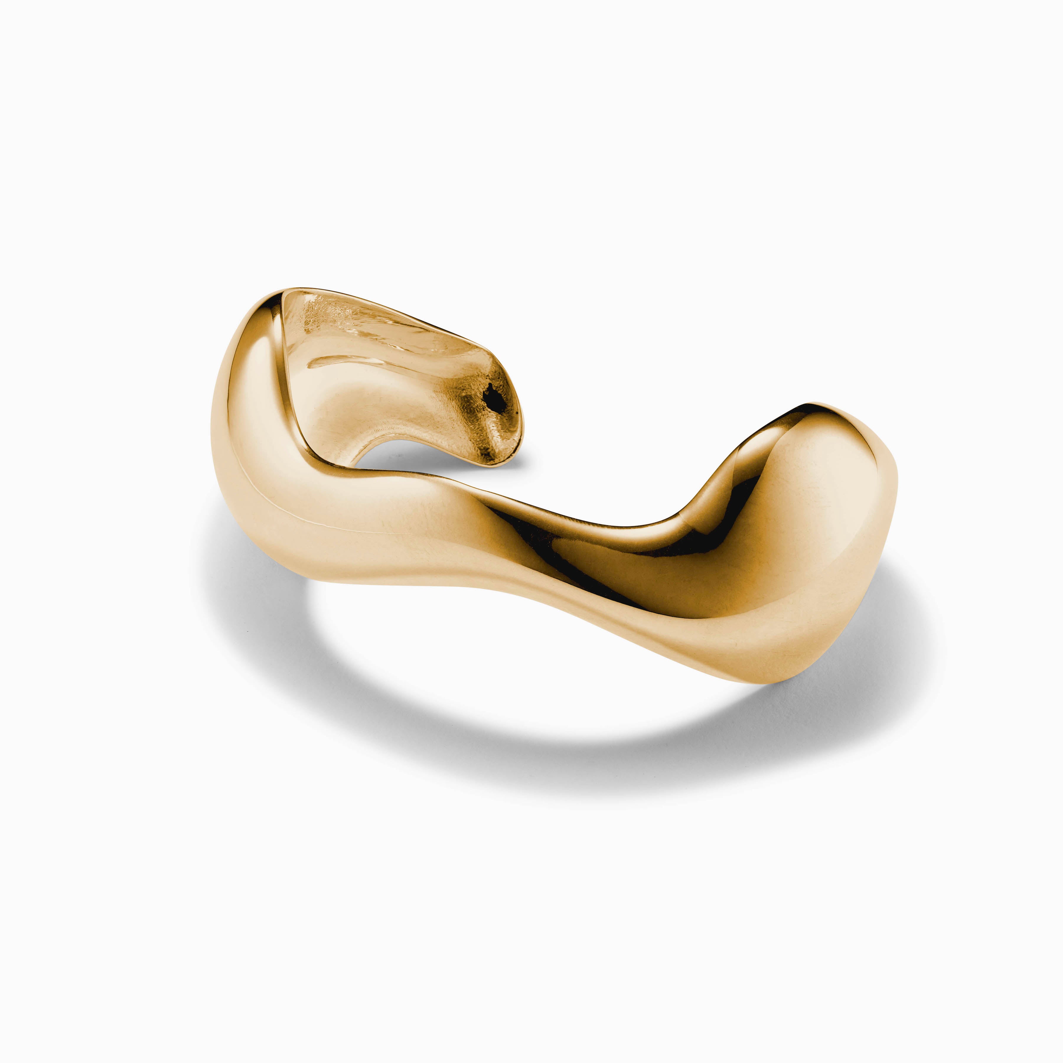 AGMES 18k Gold Vermeil Abstract Cuff