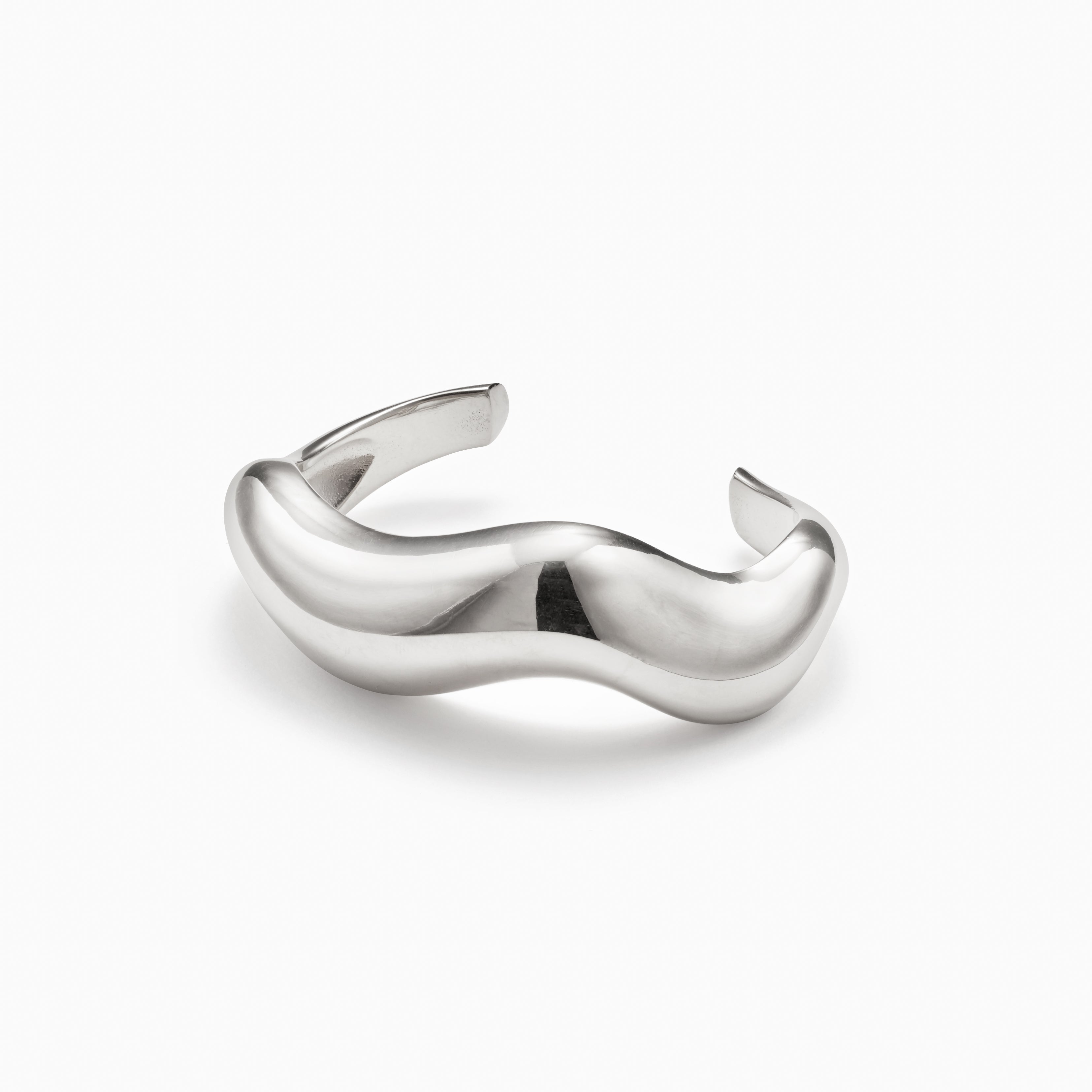 AGMES 0.925 Sterling Silver Large Astrid Cuff