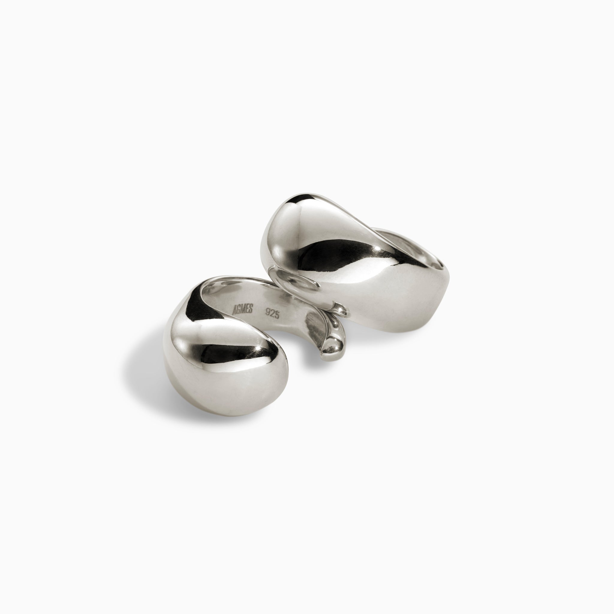 AGMES .925 Sterling Silver Sienna Ring Set of two.