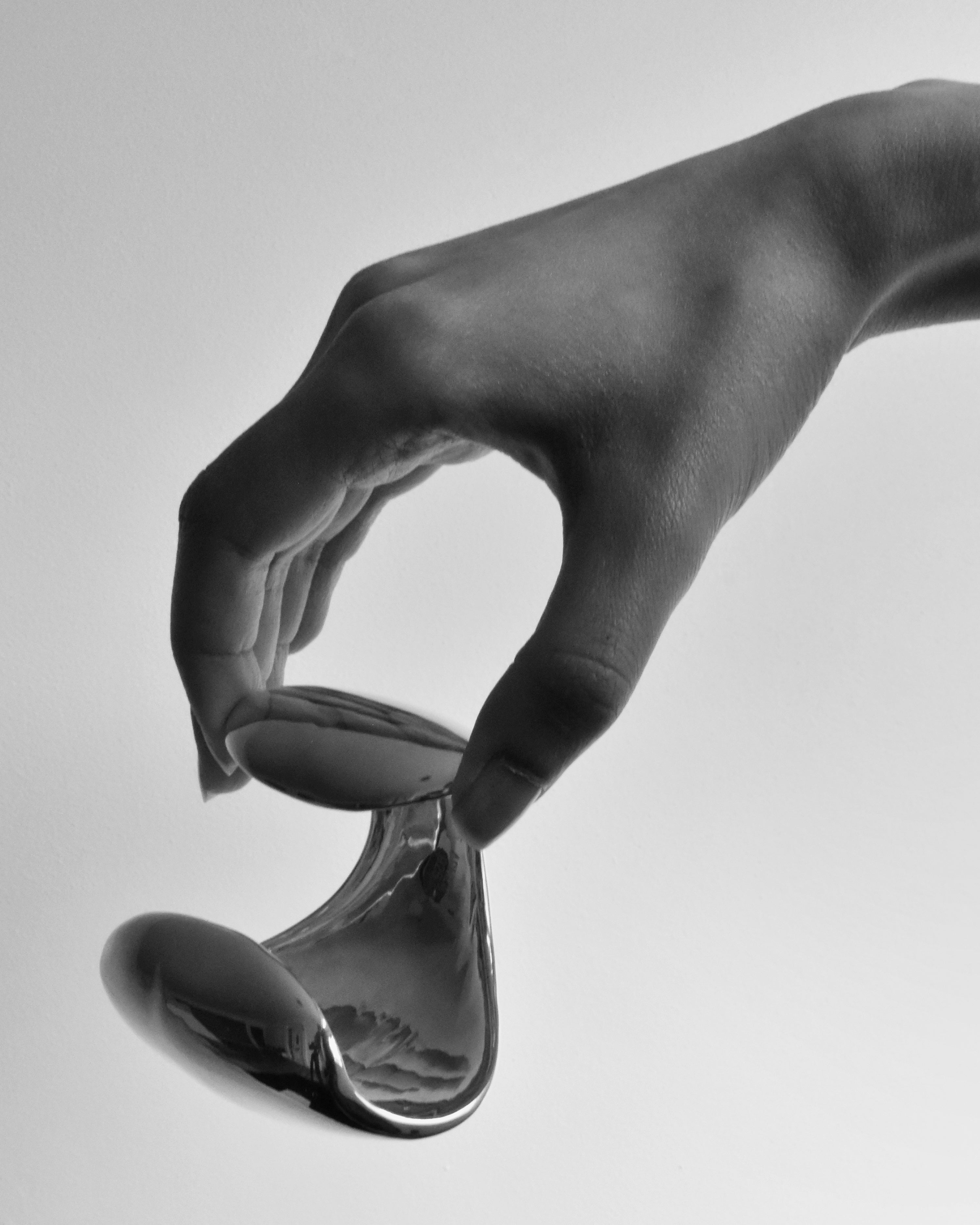 AGMES 0.925 Sterling silver Giselle Cuff. Large Cuff Bracelet.