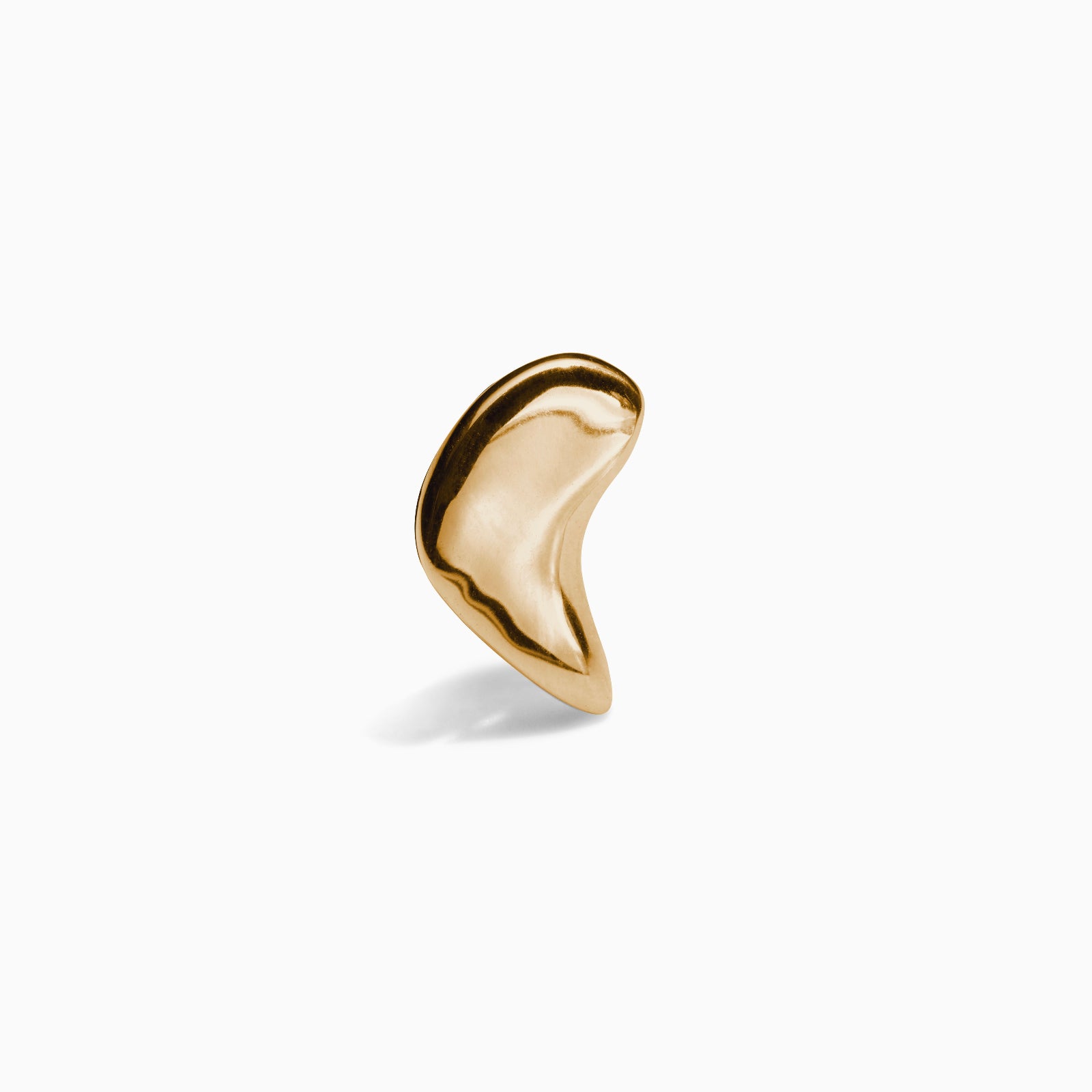 Front view of AGMES 14k gold vermeil Sum of Parts left Pendant on white background.