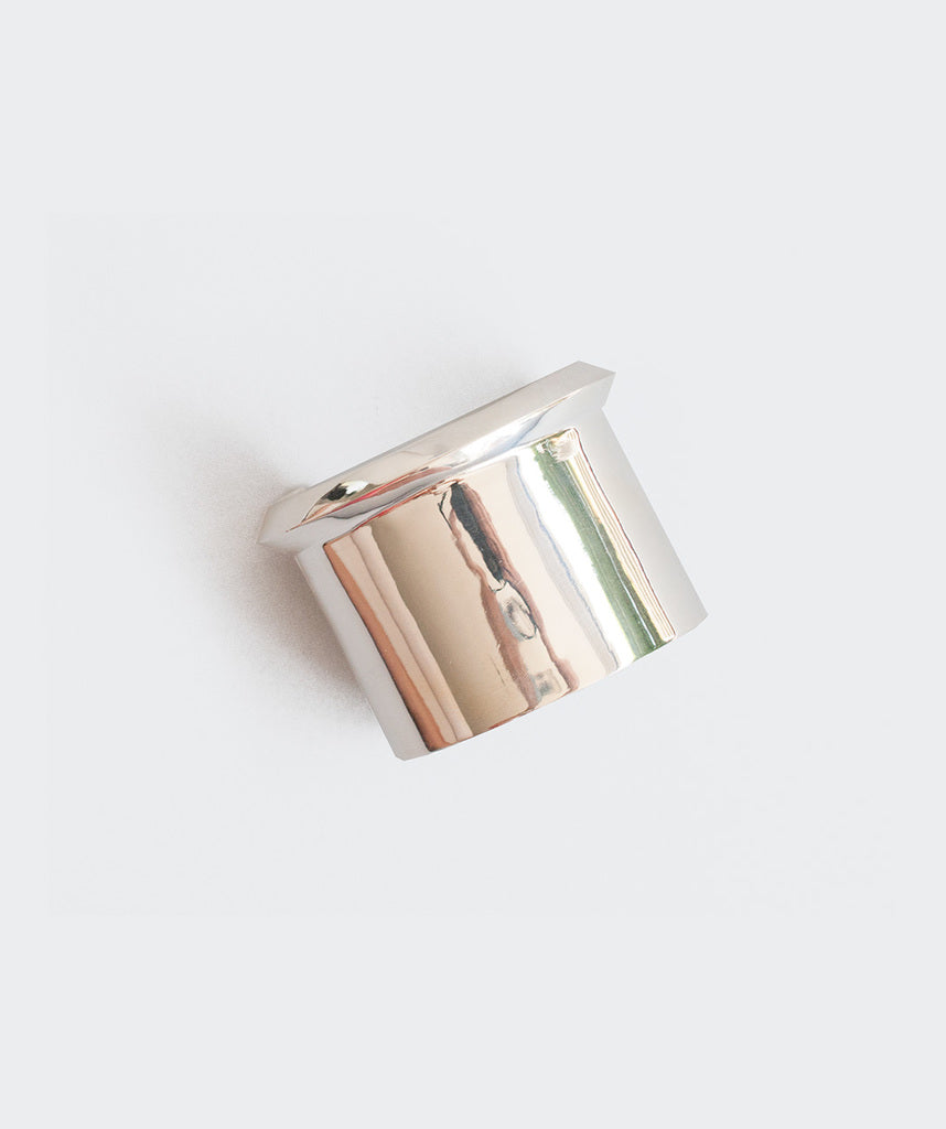 .925 sterling silver AGMES cliff cuff bracelet on white background