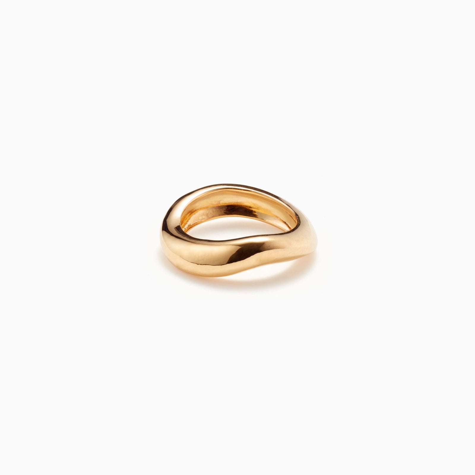 AGMES Large 14K Solid Yellow Gold Astrid Ring.