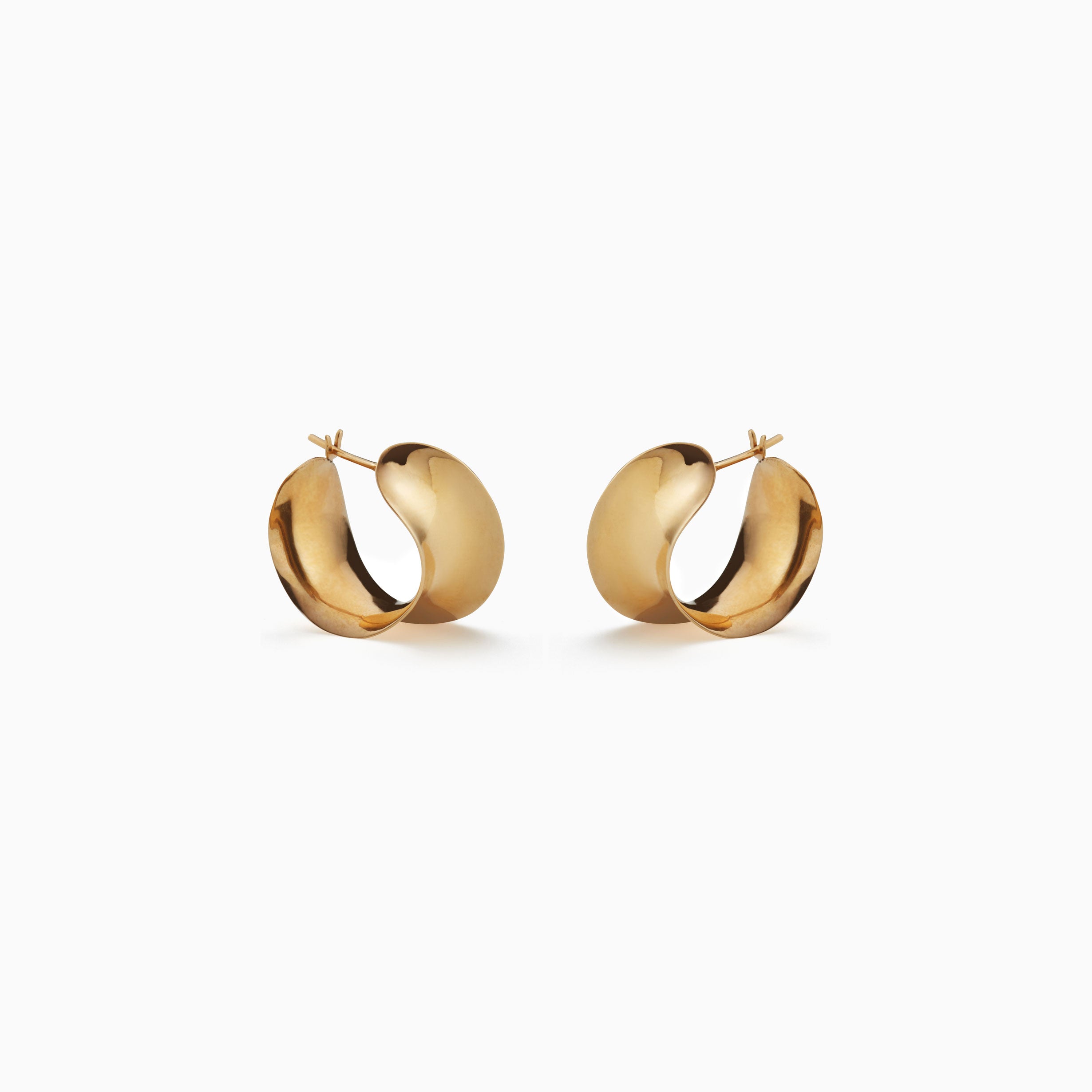 AGMES 18k gold vermeil mini twist hoop earrings.