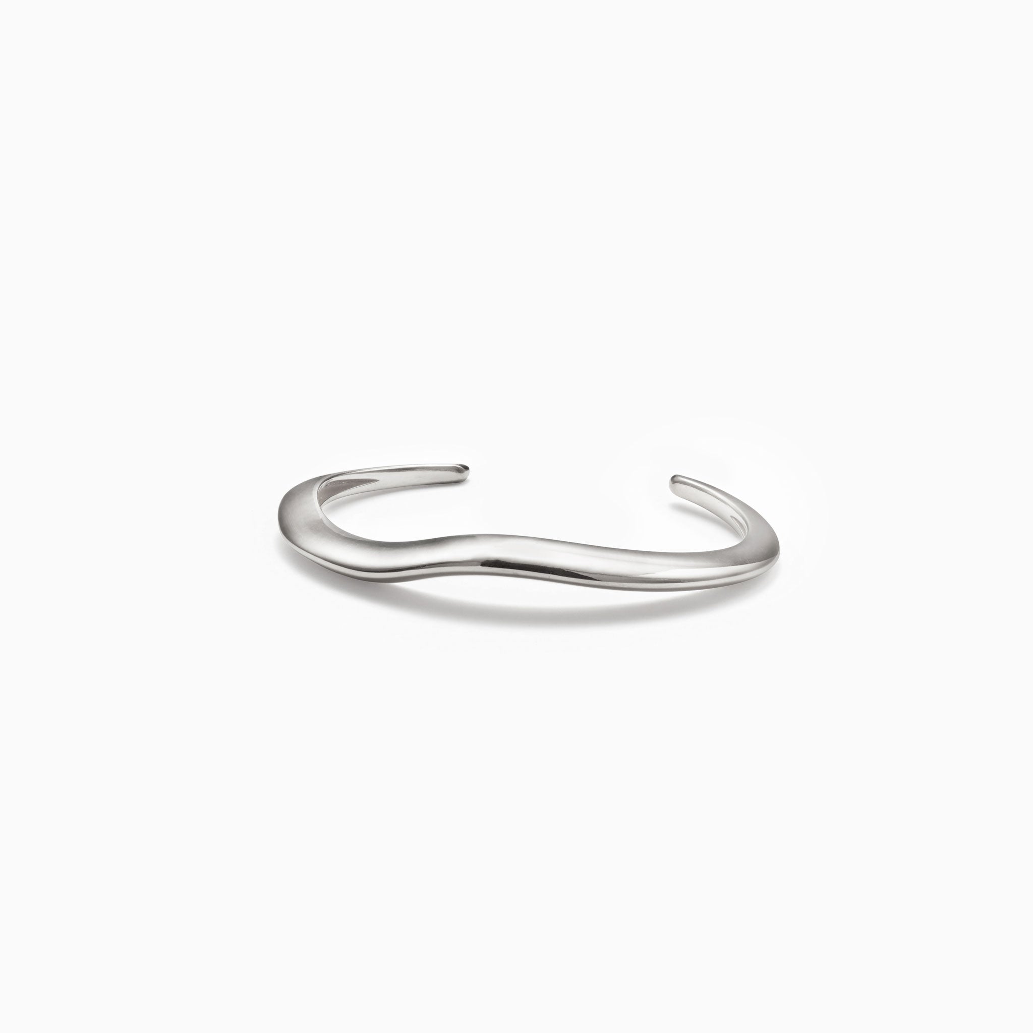AGMES 0.925 Sterling Silver Small Astrid cuff curved
