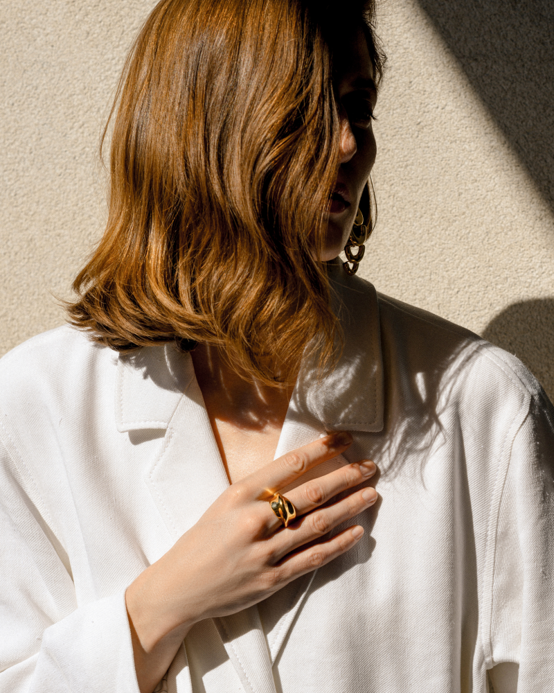 AGMES .925 Sterling Silver Twist Ring.