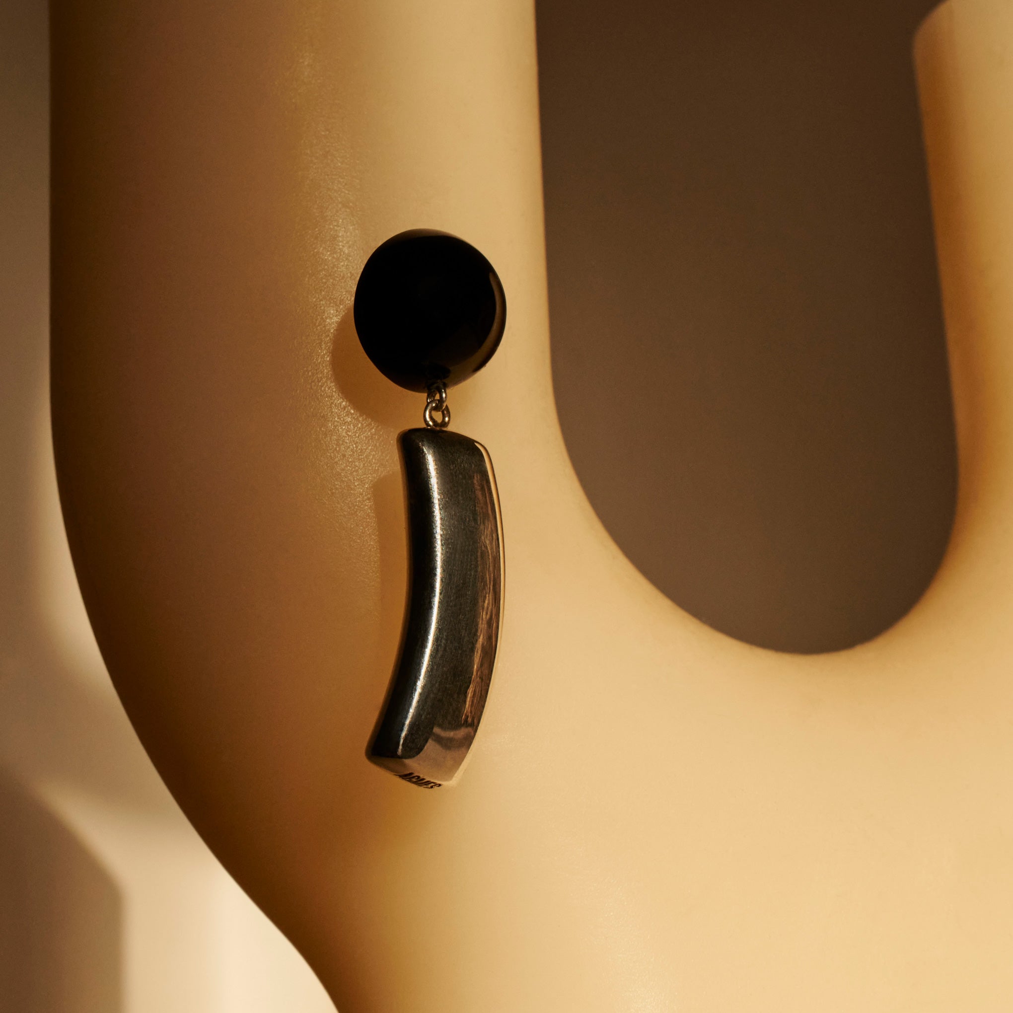 AGMES Short Ellsworth Earrings sterling silver 2" long.