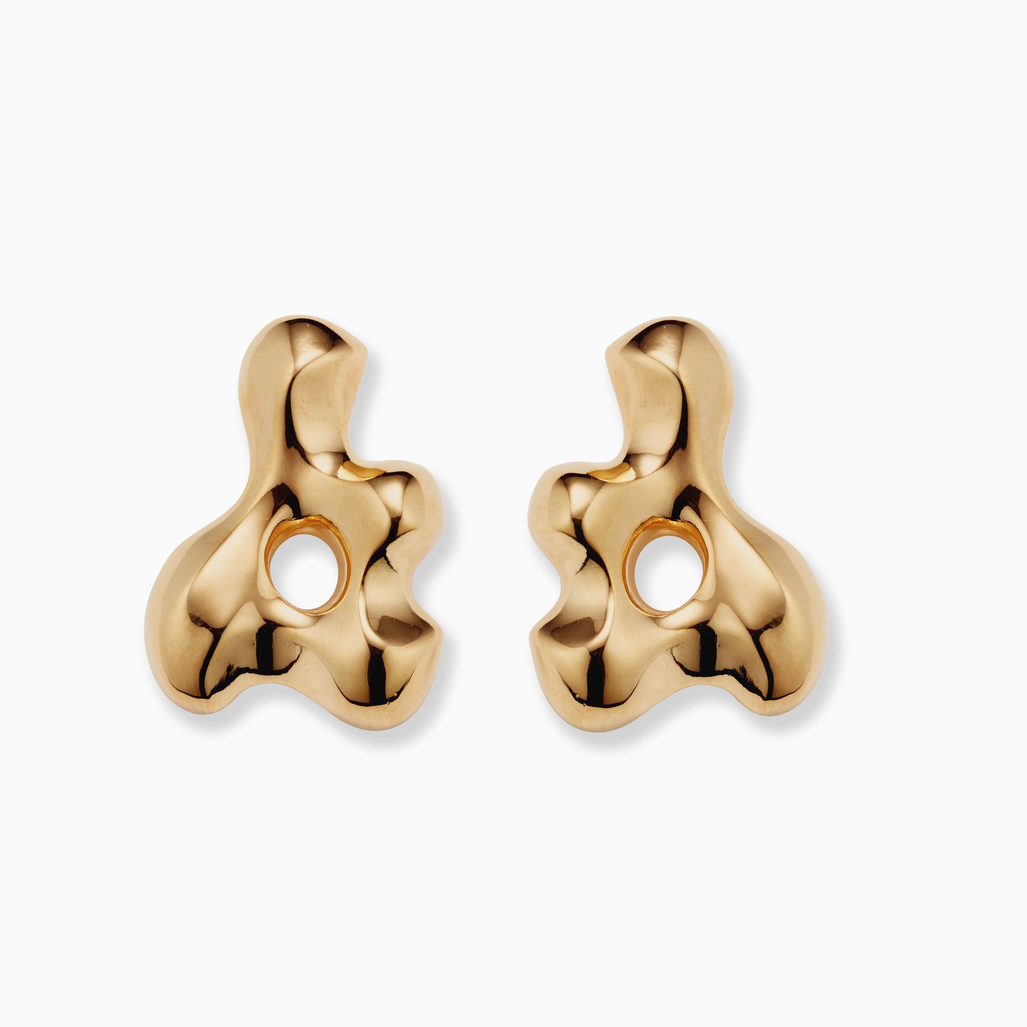AGMES 18k gold vermeil sculpted earrings. Simone Bodmer-Turner.