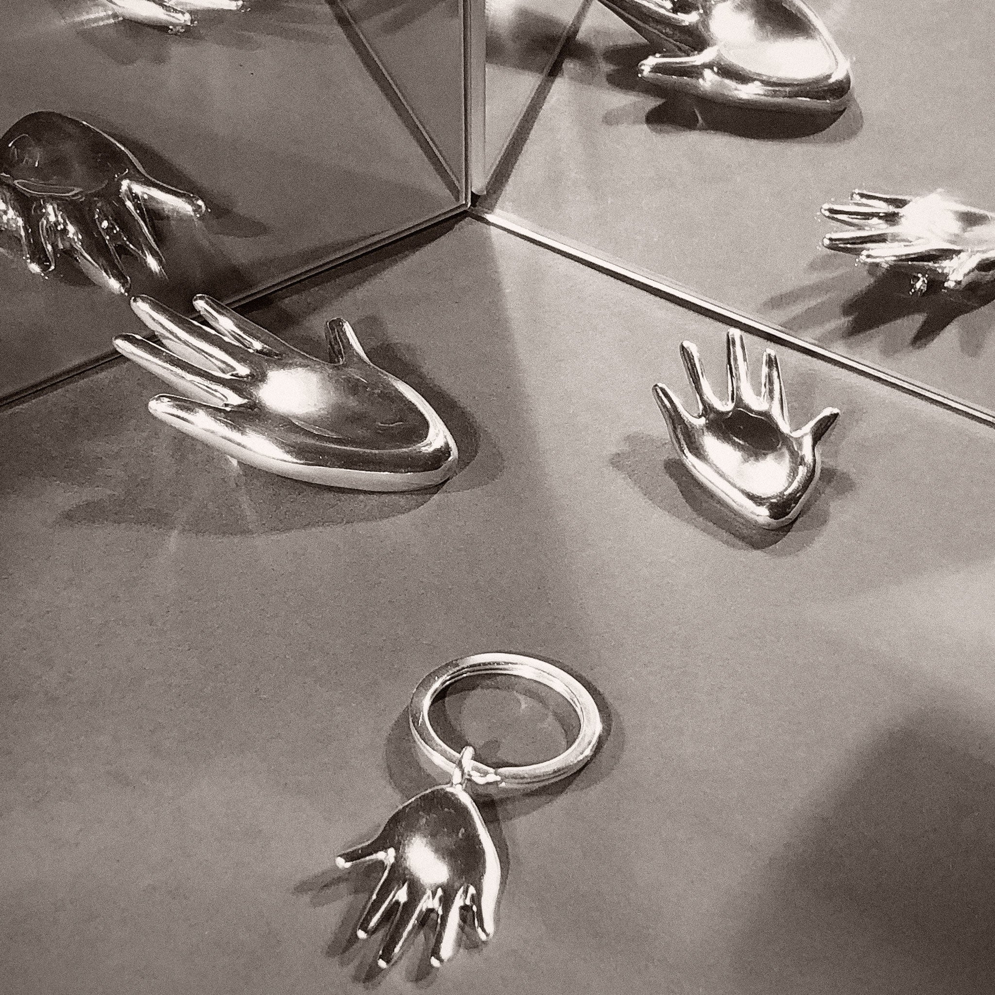 AGMES .925 Sterling Silver Dali Brooch. Hand shaped Brooch.
