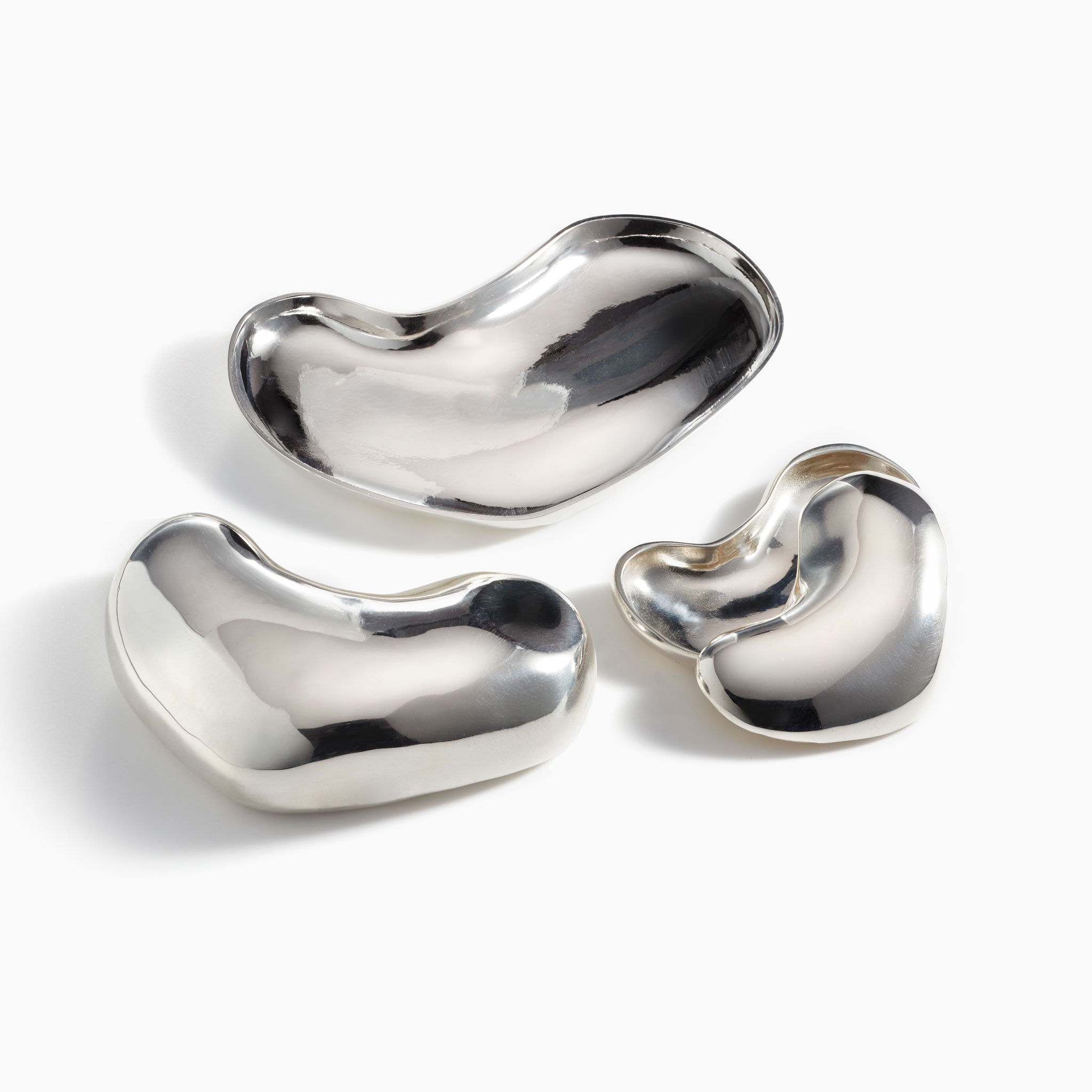 AGMES .925 Sterling Silver Sculpted Heart Dish. Simple Jewelry Dish.