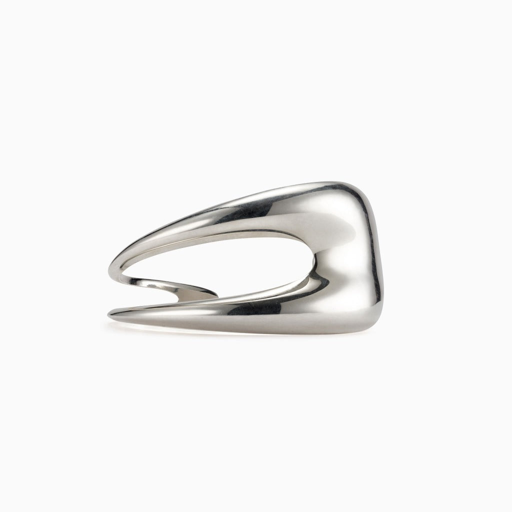 AGMES .925 Sterling Silver Abstract Leona Cuff.