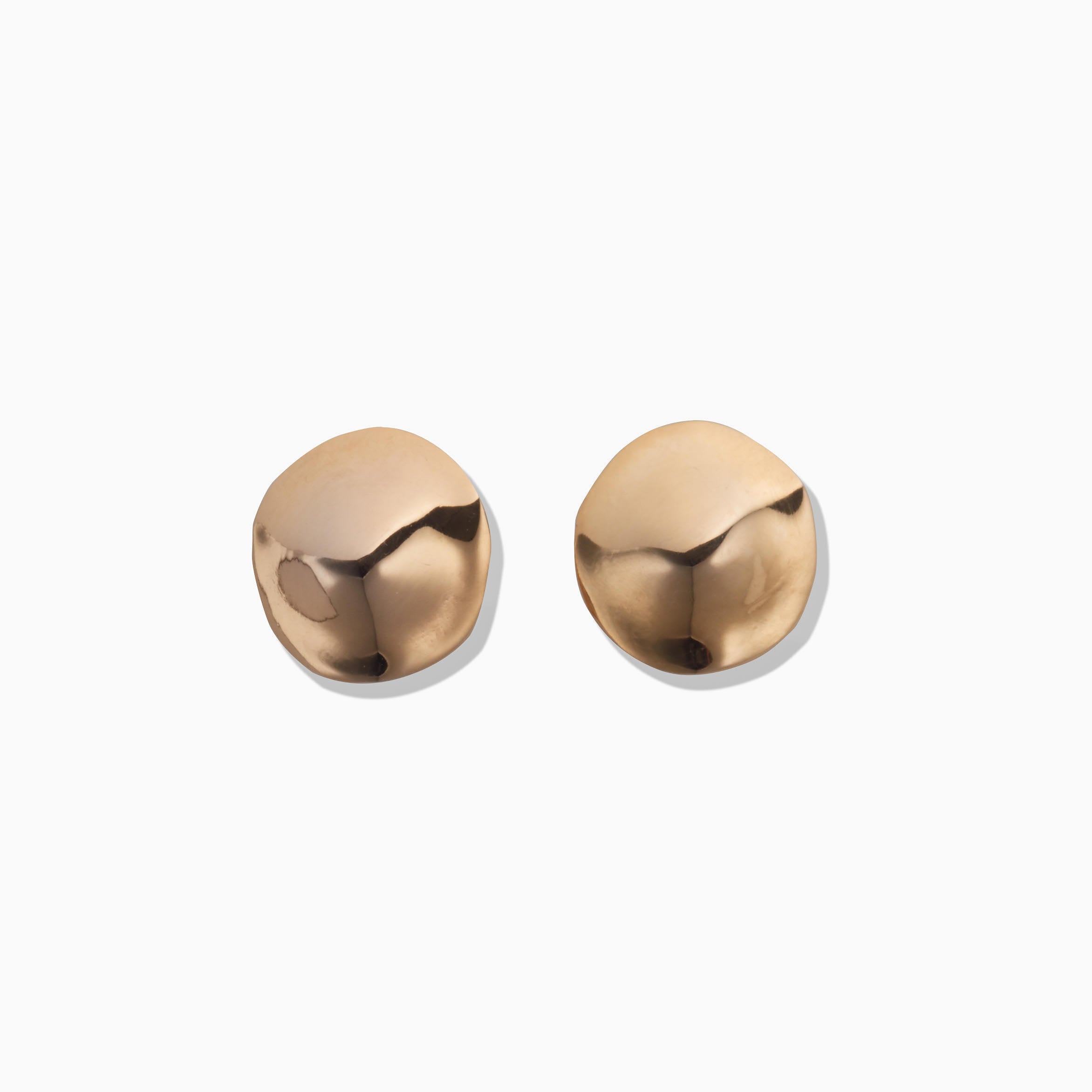AGMES 18k gold vermeil round stud earrings.