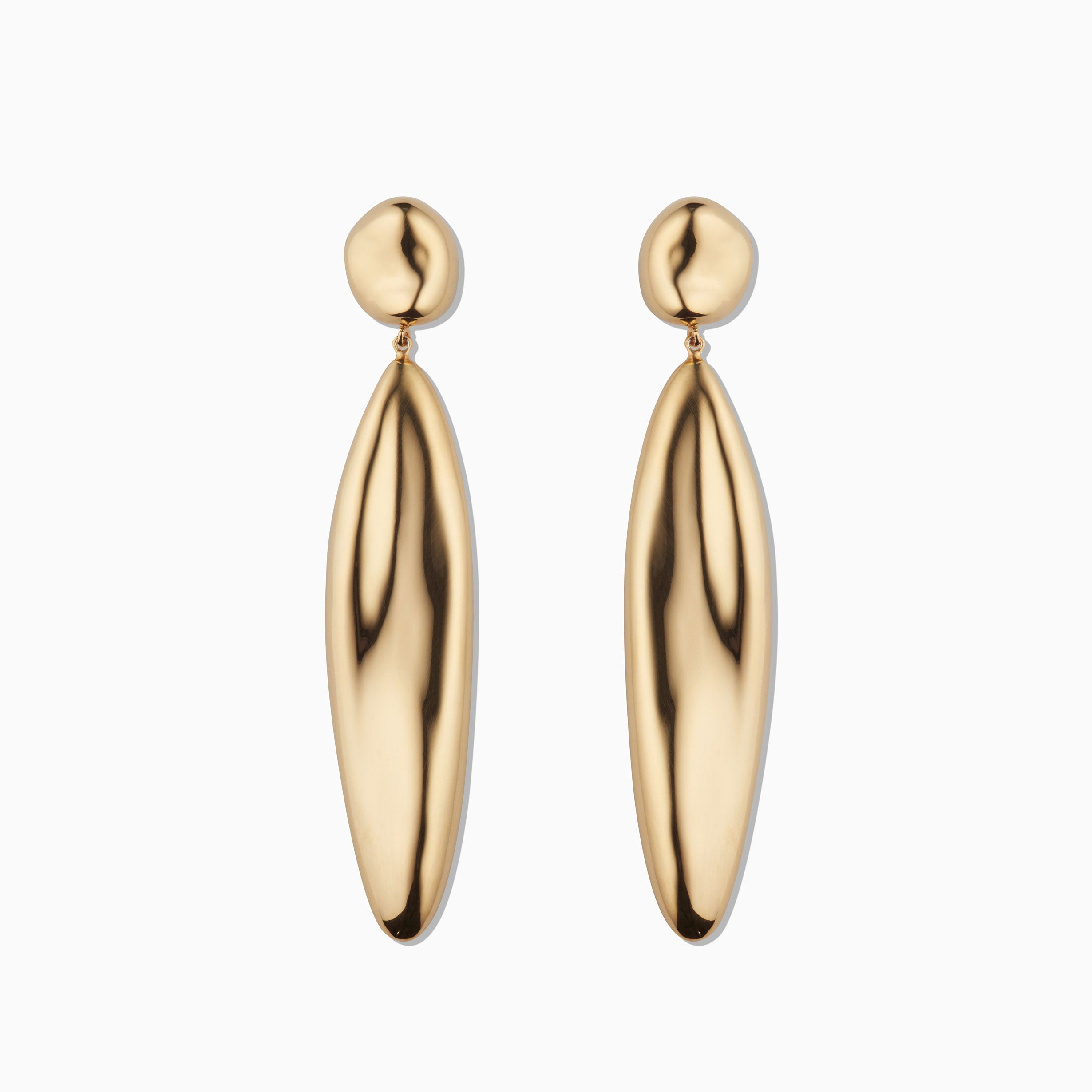 AGMES 18k gold vermeil sculpted drop earrings.