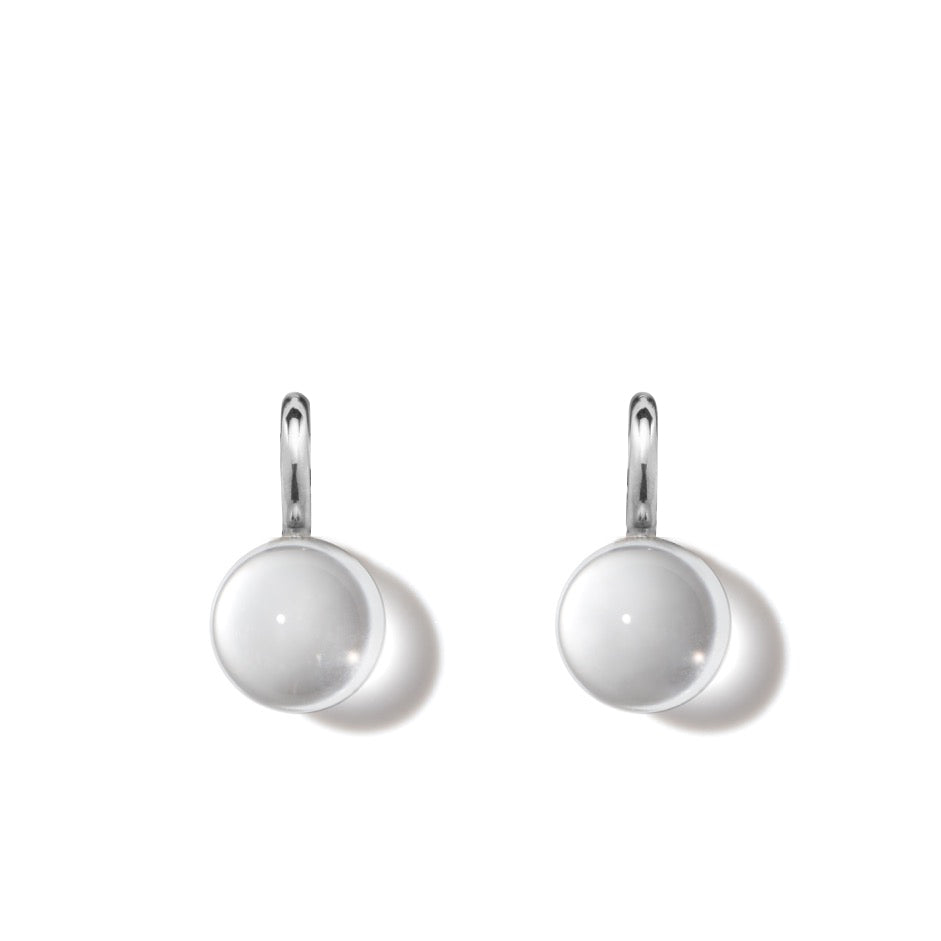 AGMES 0.925 sterling silver and clear glass earring embellishment.