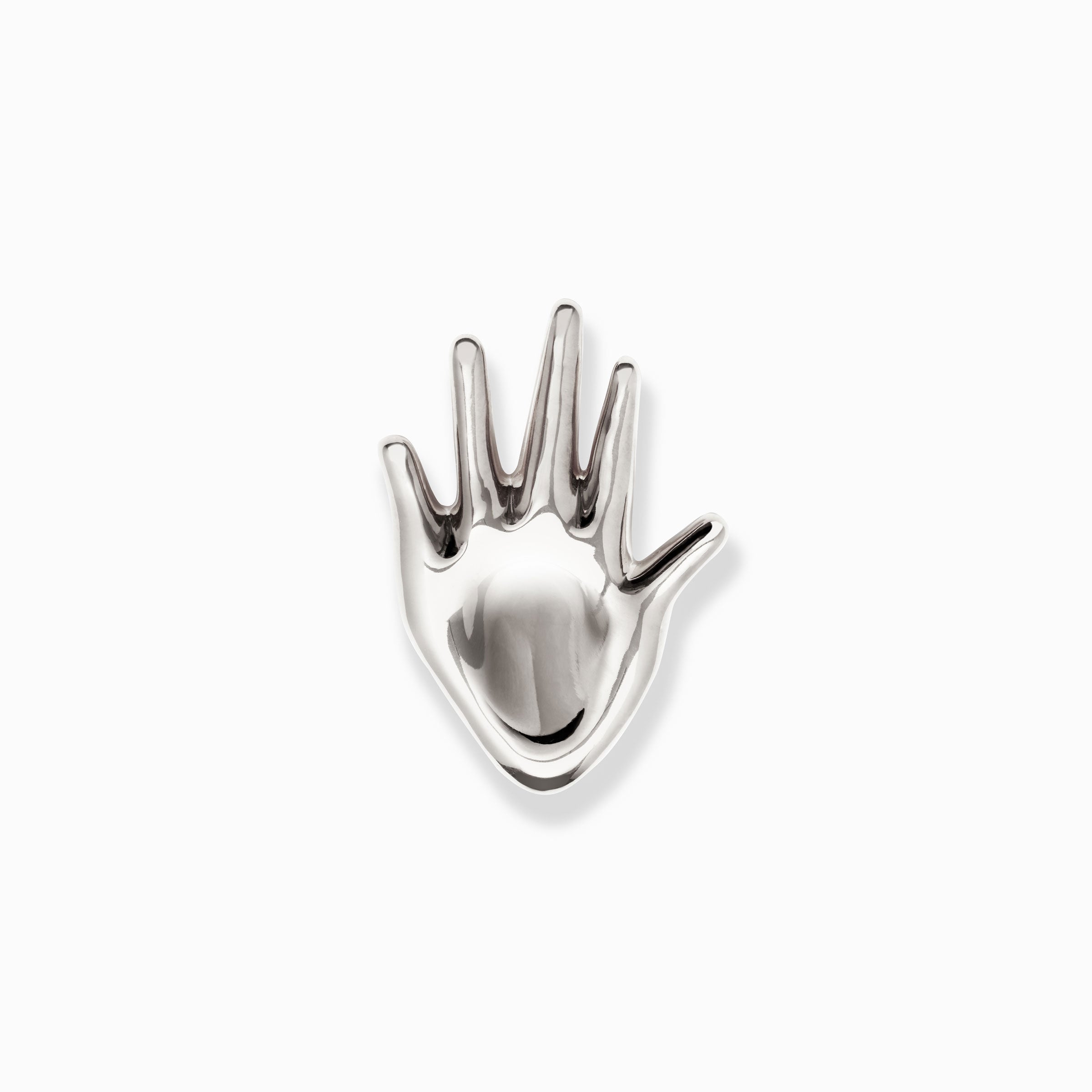 AGMES .925 Sterling Silver Dali Brooch. Hand shaped Brooch.