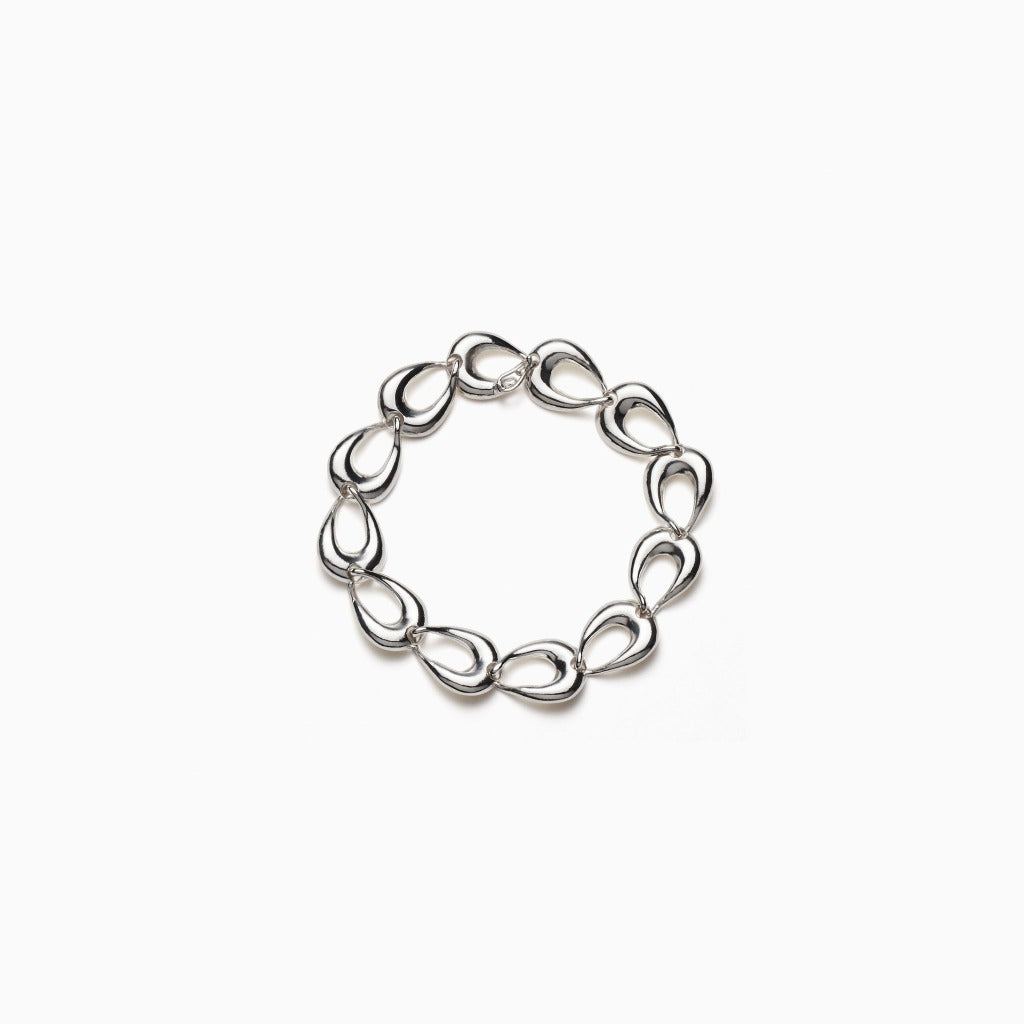AGMES 0.925 Sterling Silver Thin Tilda Bracelet