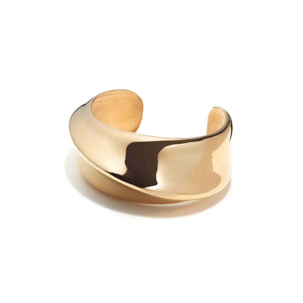 AGMES 18k Gold Vermeil Sculptural Twist Cuff