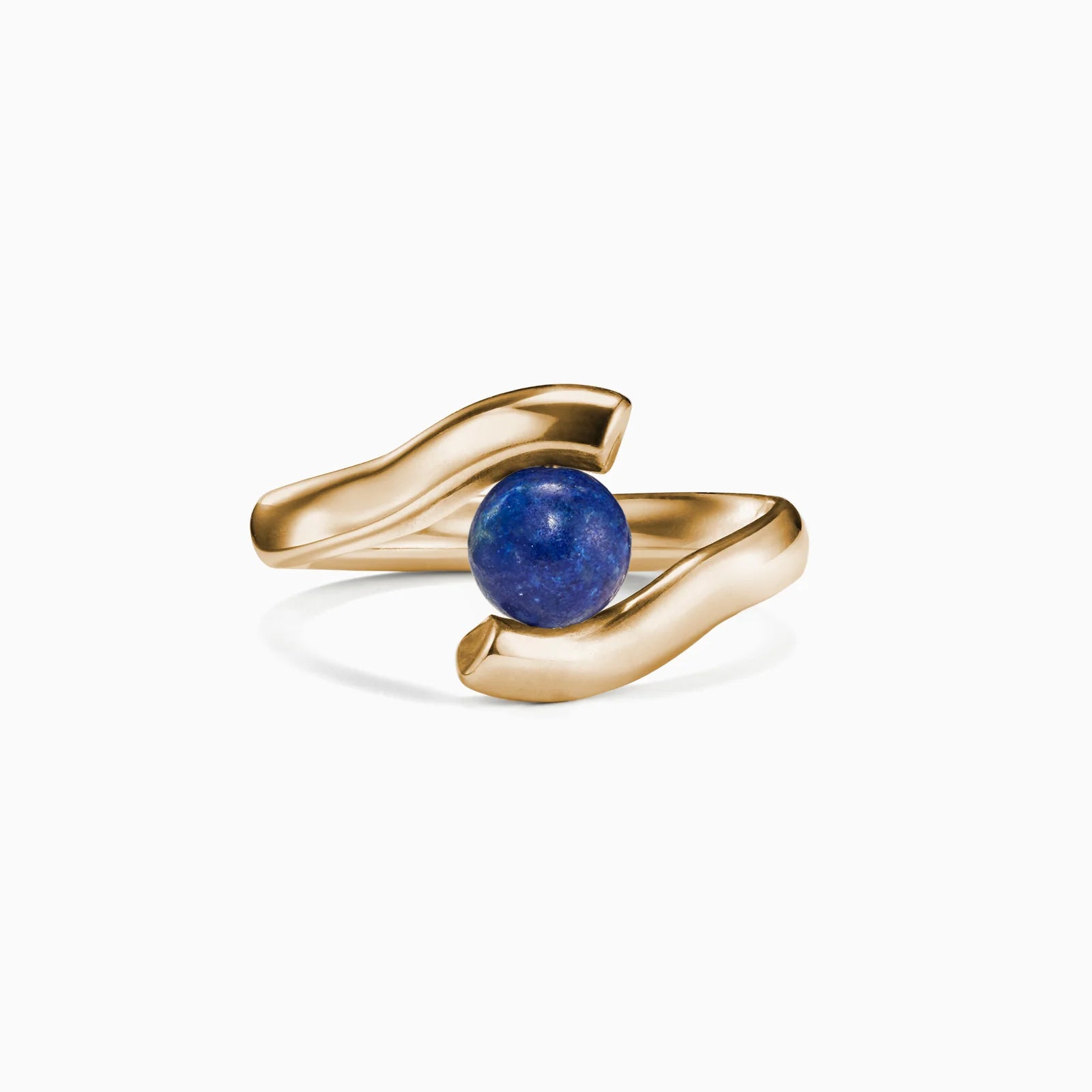 14k solid gold lapis AGMES claire ring 