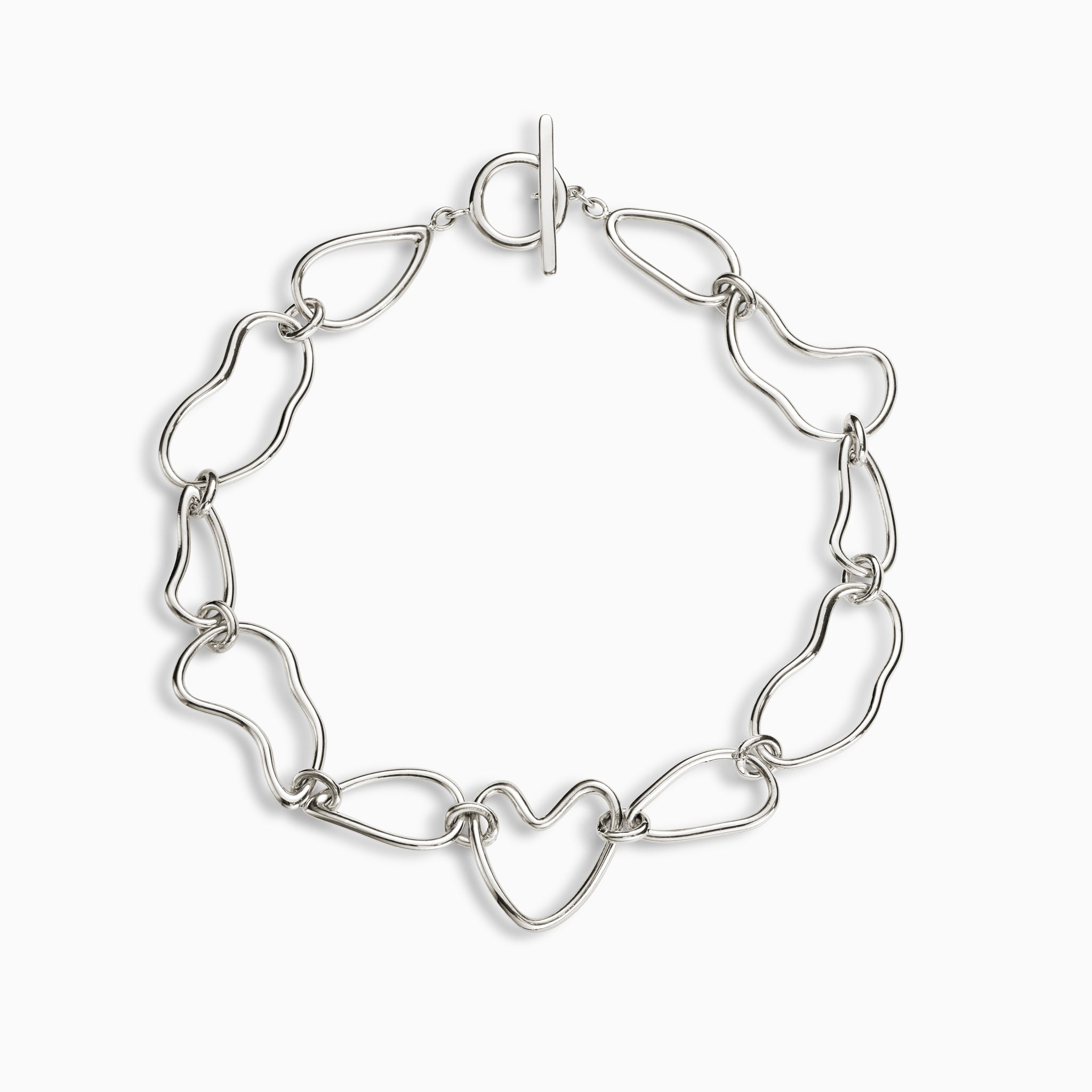 AGMES 0.925 Sterling Silver Altun Necklace with T-Bar Clasp 