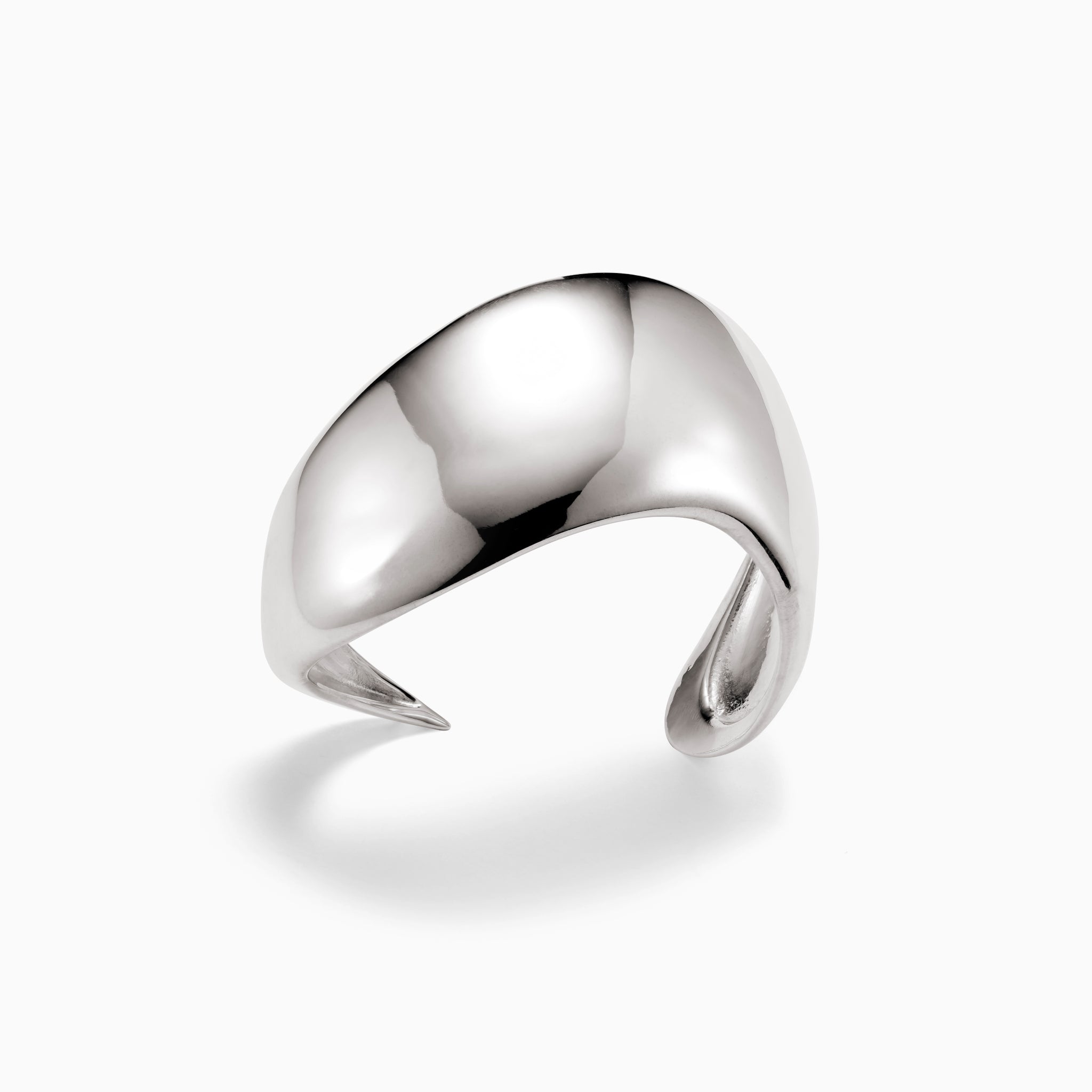 AGMES 0.925 sterling silver sculpted Cecil cuff bracelet.