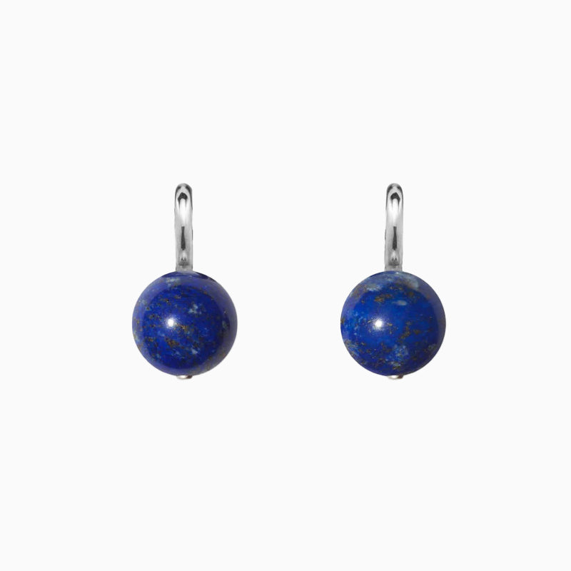 AGMES 0.925 sterling silver and lapis earring embellishment.