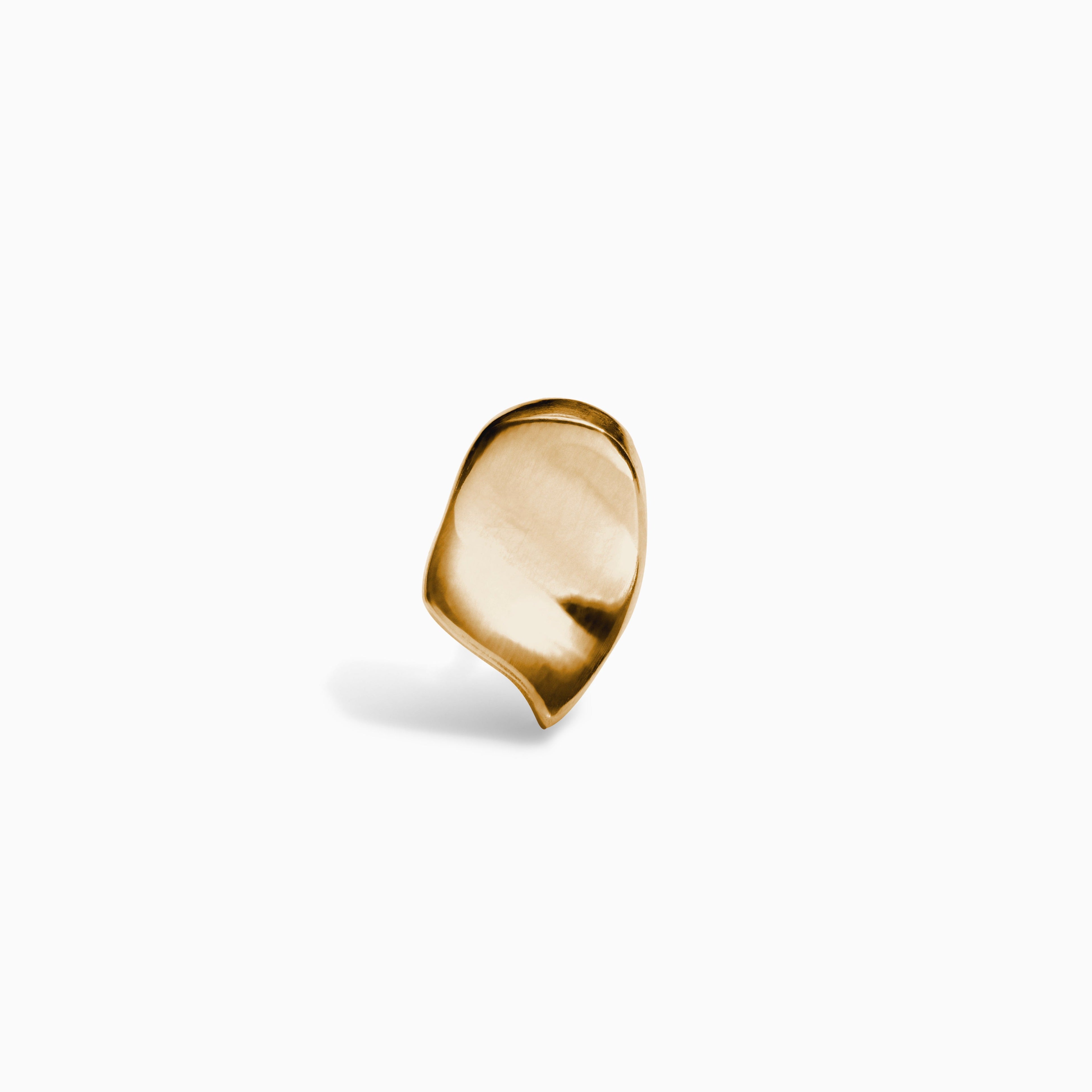 AGMES 18K Gold Vermeil Sum of Parts Right Mini Brooch on white background. 