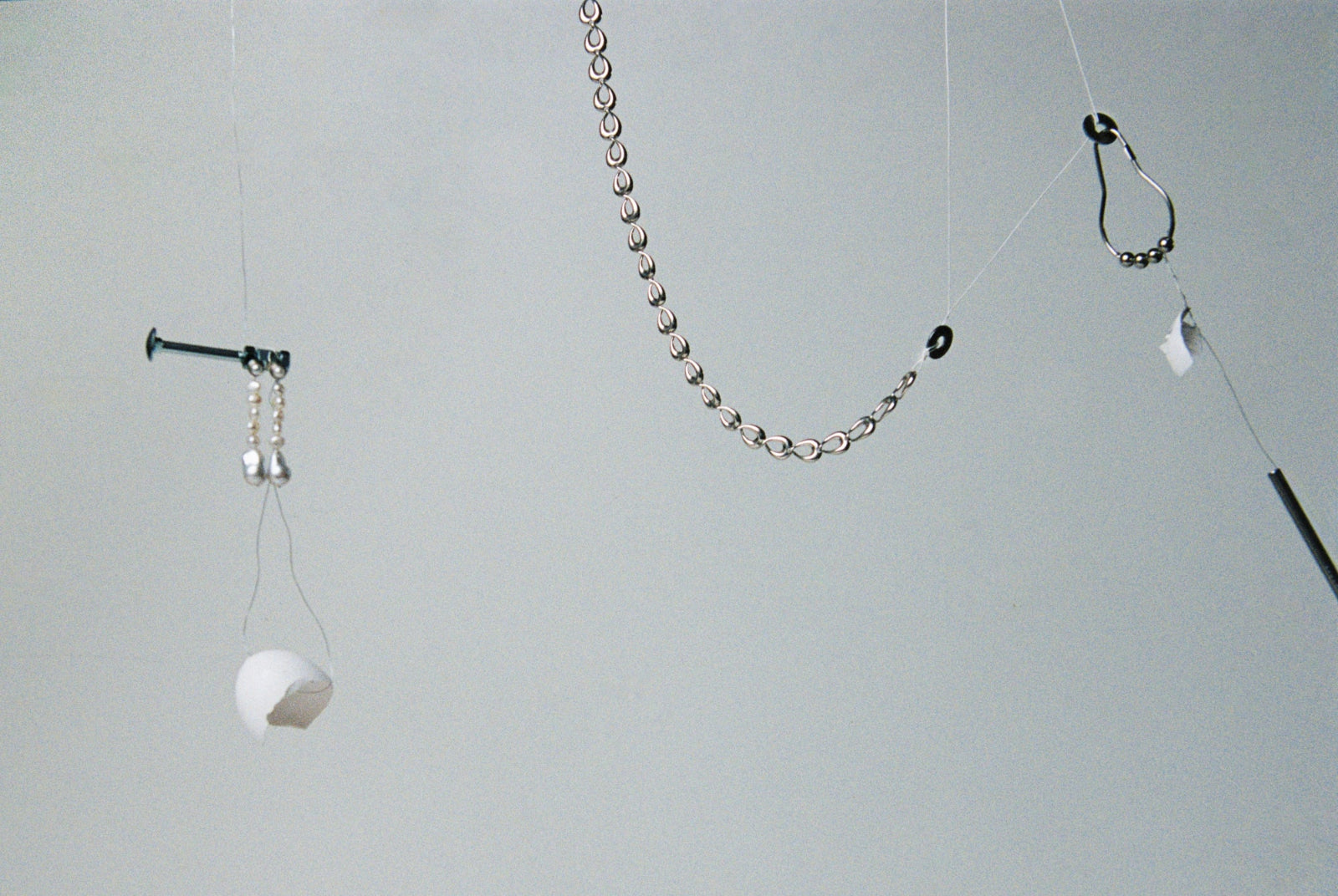 AGMES .925 Sterling Silver Thin Tilda Necklace and Emmanuelle Earrings.